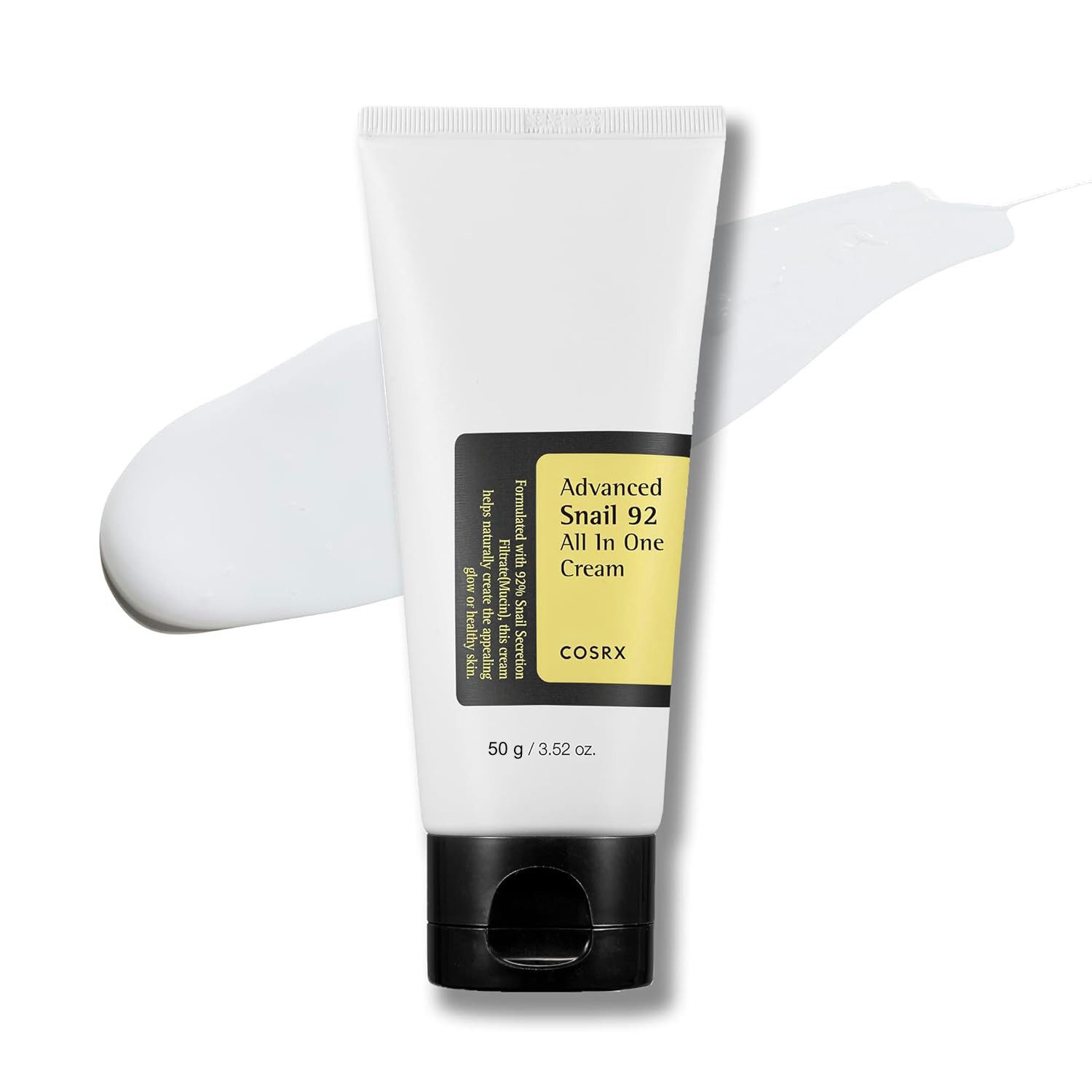 Cosrx Tagescreme Advanced Snail 92 All in One Cream Tube 50g – Feuchtigkeitsspendende Gesichtscreme mit 92 % Schneckenschleim – Regenerierend, beruhigend, & glättend – Für alle Hauttypen – Parfümfrei – K-Beauty Pflege