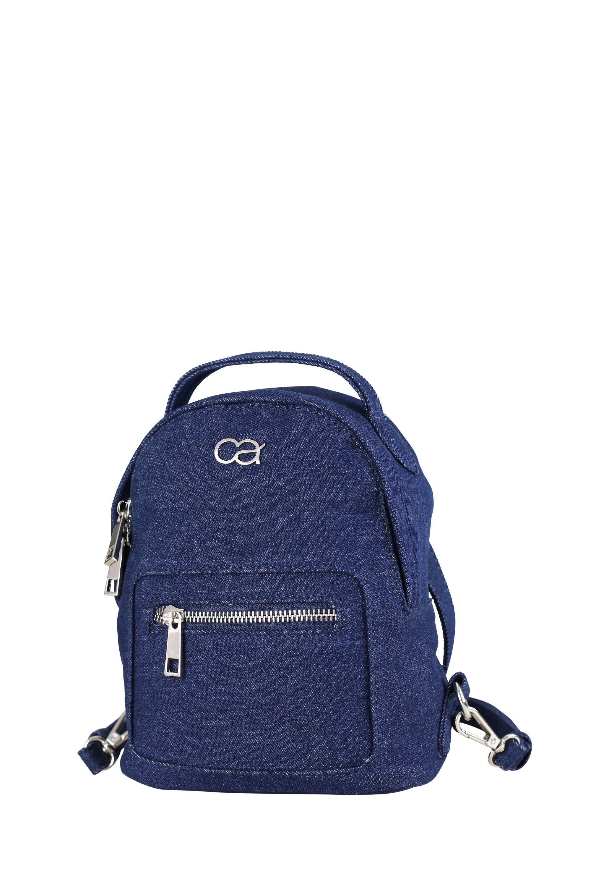 COLLEZIONE ALESSANDRO Rucksack Blue (1-tlg), vorne mit kleinem Reißverschlussfach