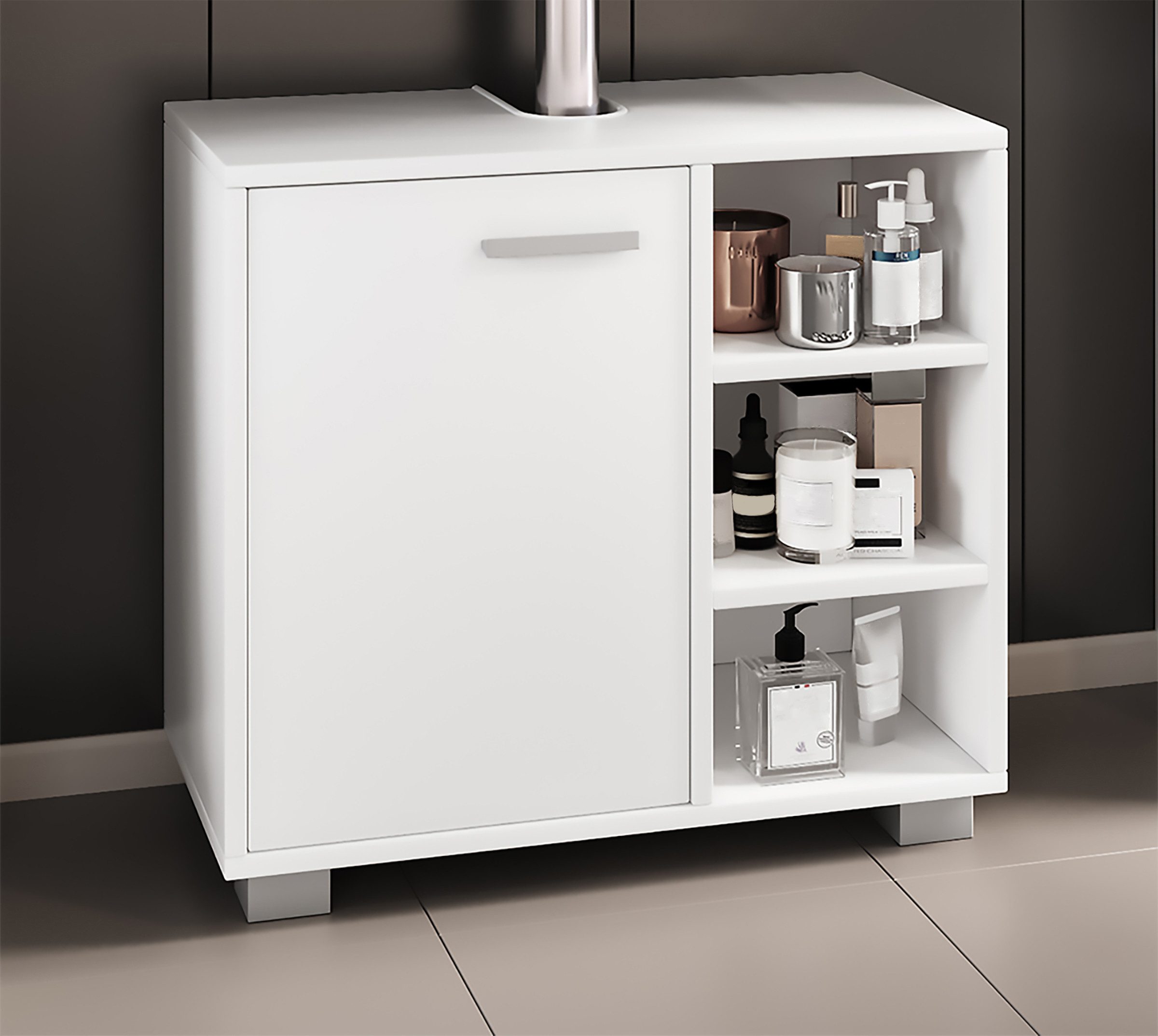 VCM Waschbeckenunterschrank Holz Badmöbel Badunterschrank Waschbecken Zalo L