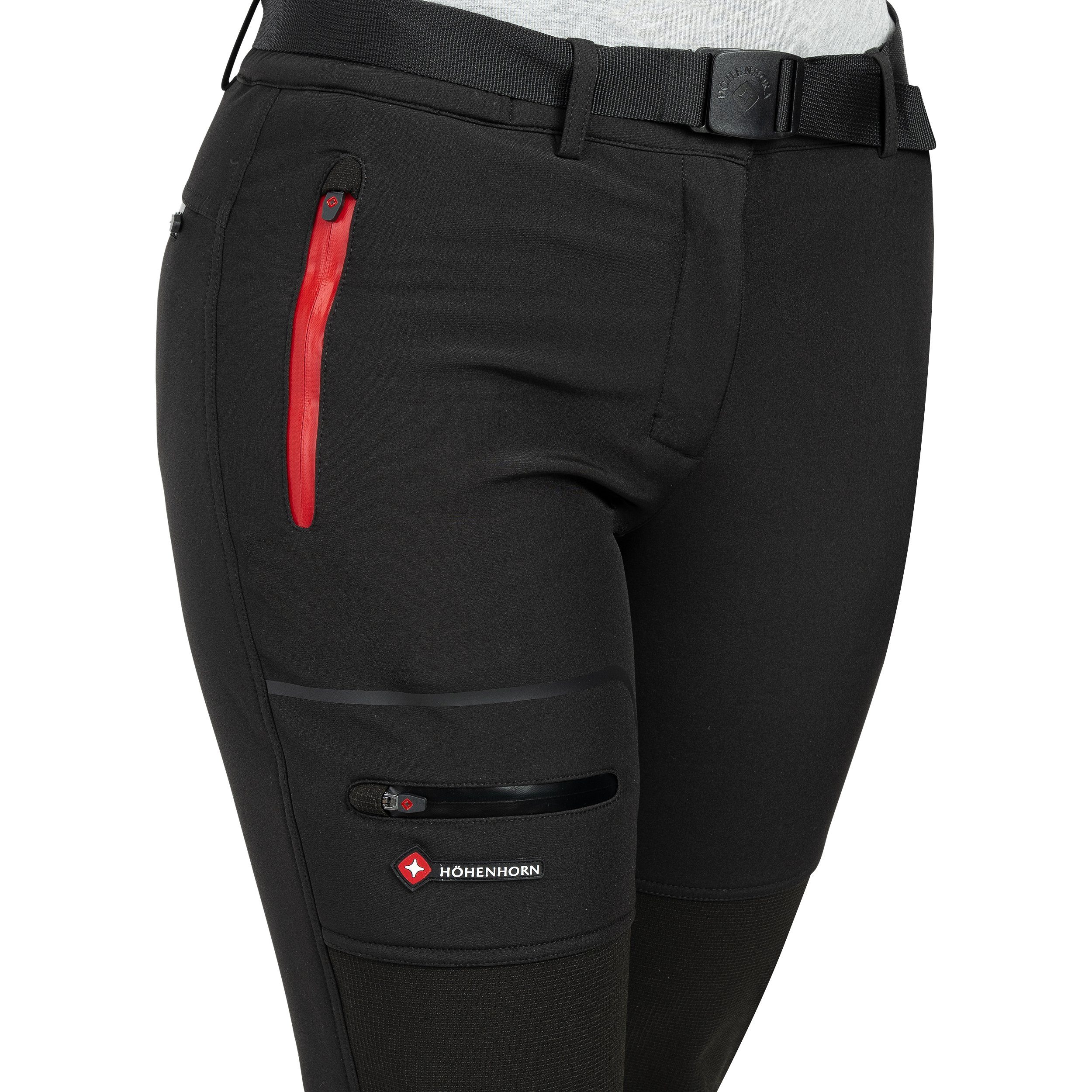 Höhenhorn Funktionshose Trekmaster Damen Softshellhose für Frauen Gefüttert Snowboardhose weiches Microfleece-Innenfutter