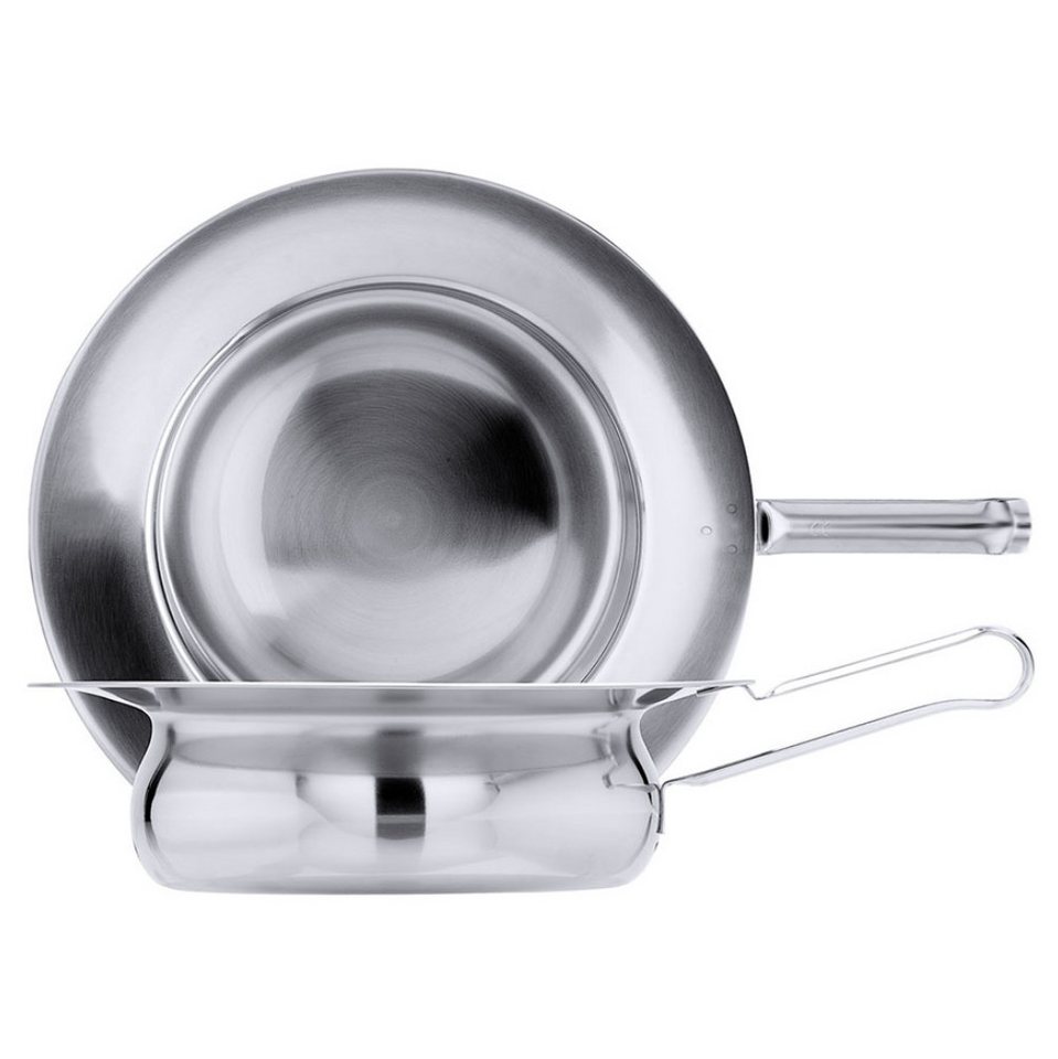 DocMed Urinal Stechbecken XXL mit Flachgriff für Erwachsene, Ø 34 cm, Edelstahl, Abgang manuelle Entleerung, (Einzelprodukt, 1-tlg., Vielseitig einsetzbar), Praktischer Flachgriff, Pflegeleicht und hygienisch zu reinigen