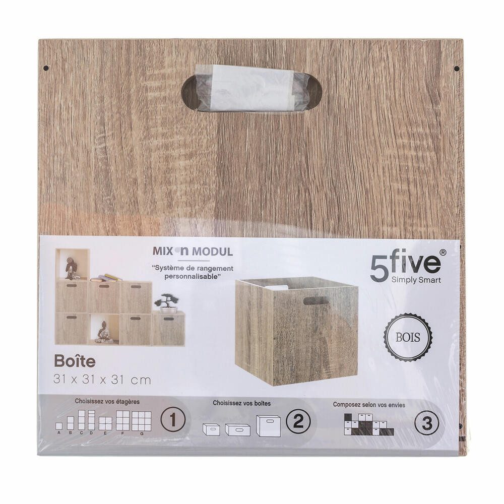 5five Simply Smart Aufbewahrungsbox, Holz-Optik günstig online kaufen