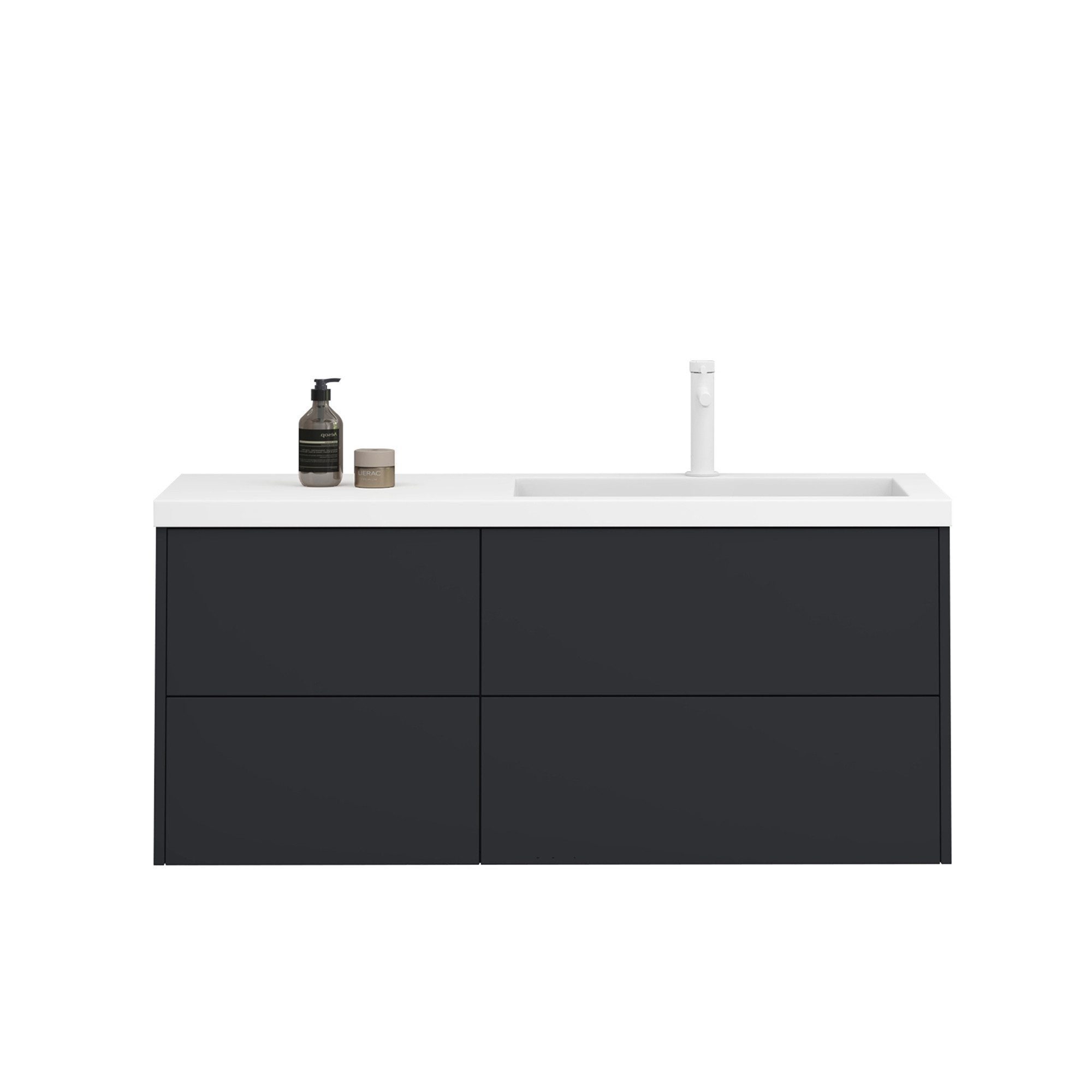 doporro Badmöbel-Set Waschtisch mit Unterschrank aus Holz mit Soft-Close MDF Moment, Softclose-Funktion