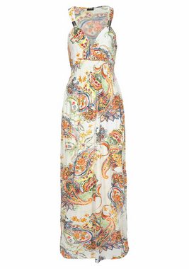 LASCANA Maxikleid mit buntem Paisleydruck und verstellbarem Ausschnitt, Sommerkleid