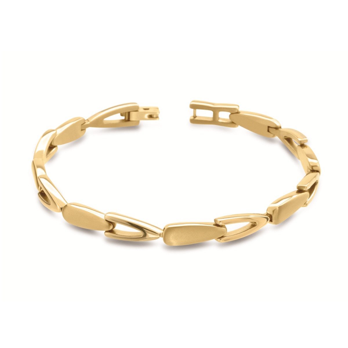 Boccia Armband Boccia Armband 03033-03 Titan Gold plattiert 21 cm (kein Set, 1-tlg., kein Set)