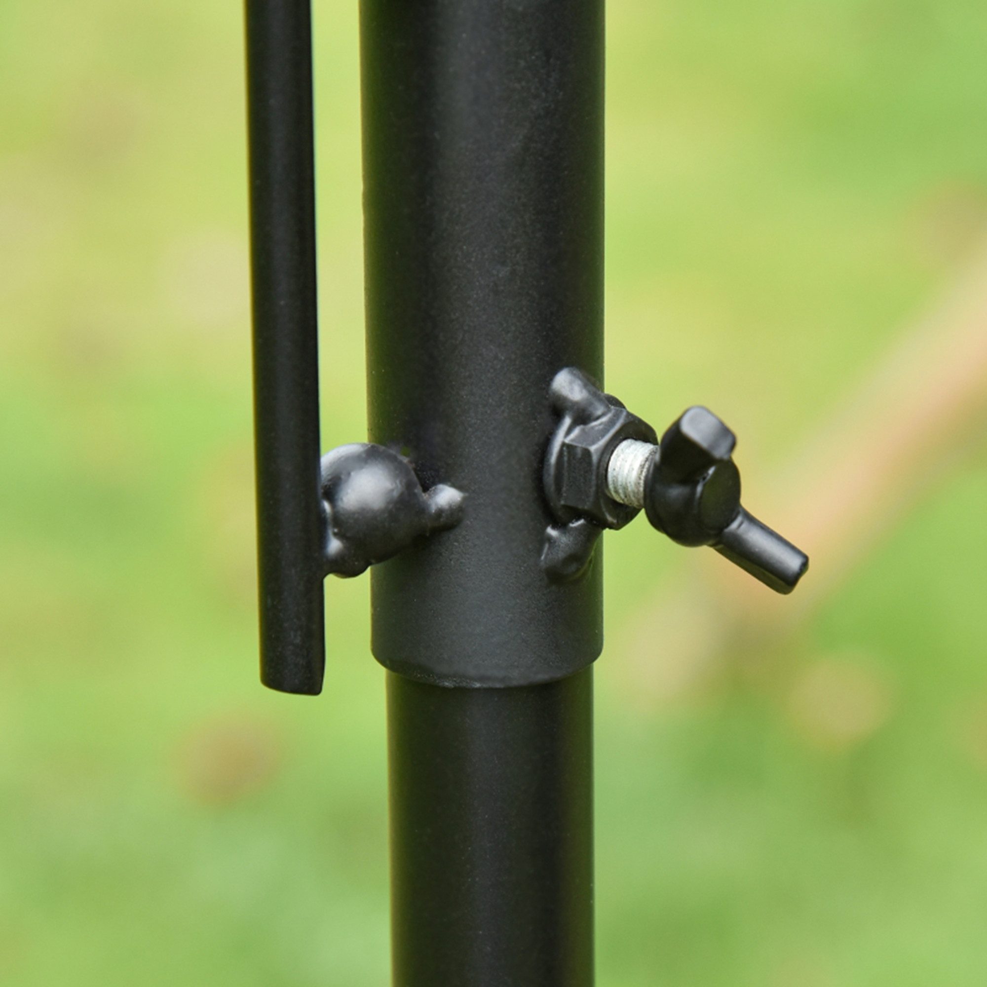 MC Star Vogeltränke Vogel Futterstation Set aus Stahl Höhe 208 cm inkl. 4 Haken, Futterteller Vollständiges Futtersäulen Vogelfutterspender Station