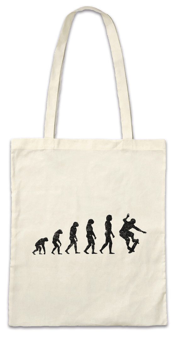 Urban Backwoods Beuteltasche Skater Evolution Stofftasche Skateboard Skate Or Skater Park Deck Die (1-tlg), Sk8 Skull Sport Sports