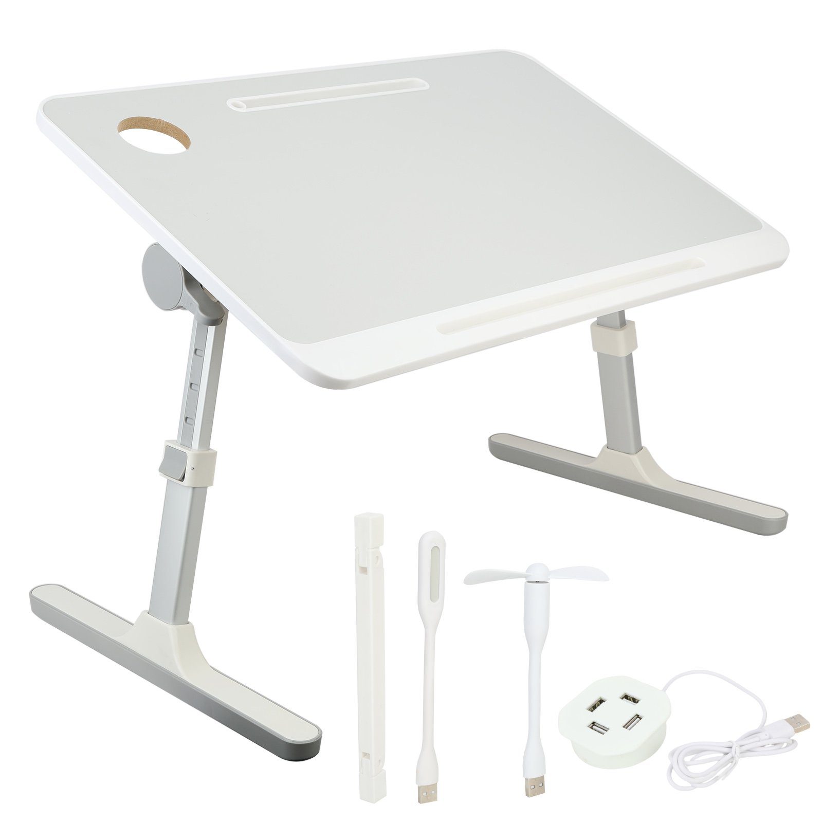 Rutaqian Schreibtisch Laptoptisch Betttisch, Tisch, Holzplatte günstig online kaufen