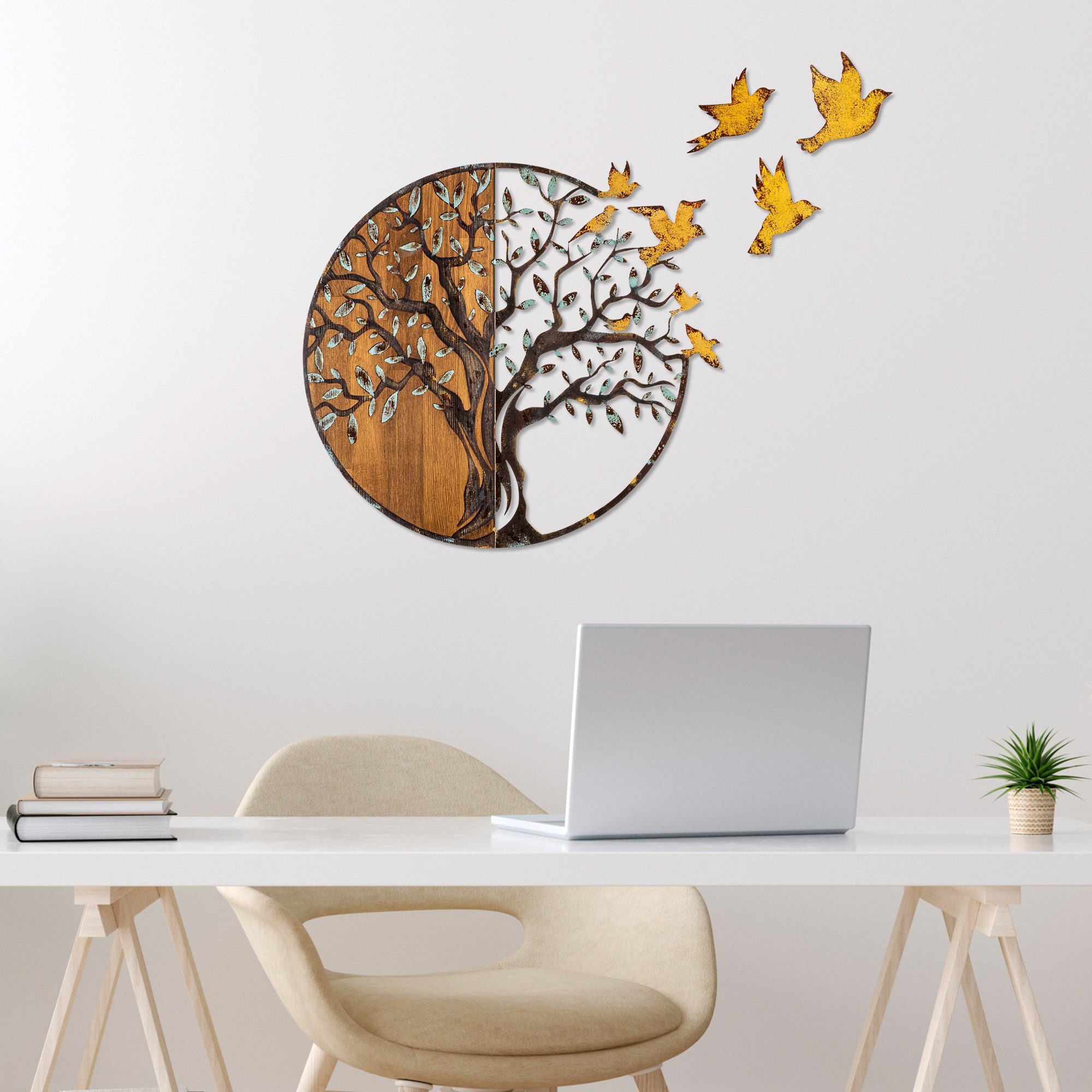 Wallity Wanddekoobjekt 100% WOODEN (Thickness: 3 cm) / METAL (Thickness: 1, günstig online kaufen