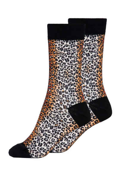 QueenKerosin Socken Wild Leo im Allover-Design