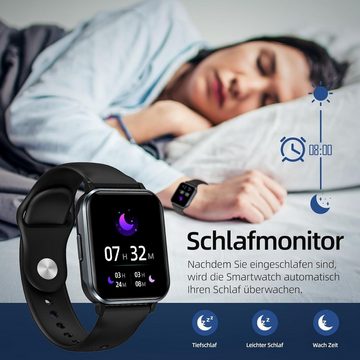 Gardien Smartwatch (1.83 Zoll, Andriod iOS), mit Telefonfunktionr Fitnessuhr 100+ Sportmodi Pulsuhr SpO2-Monitor