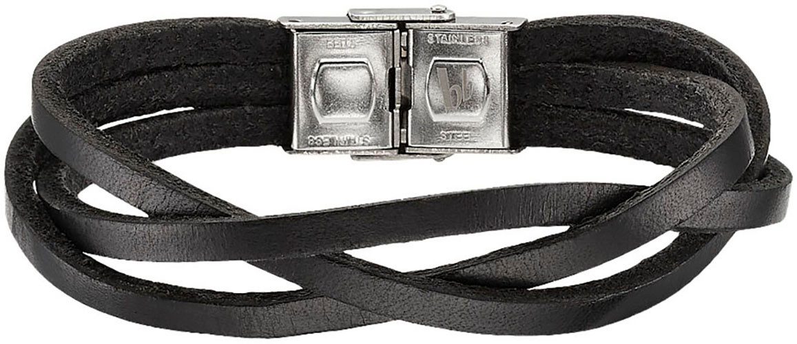 Bruno Banani Lederarmband Schmuck Geschenk Armband, B4102B/20/00/BL, B4102B/20/00/BR