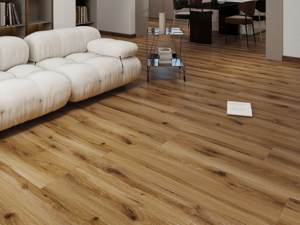 BASICfloor Vinylboden Vinylboden Premium Klickvinyl Eiche Trüffel Landhausdiele