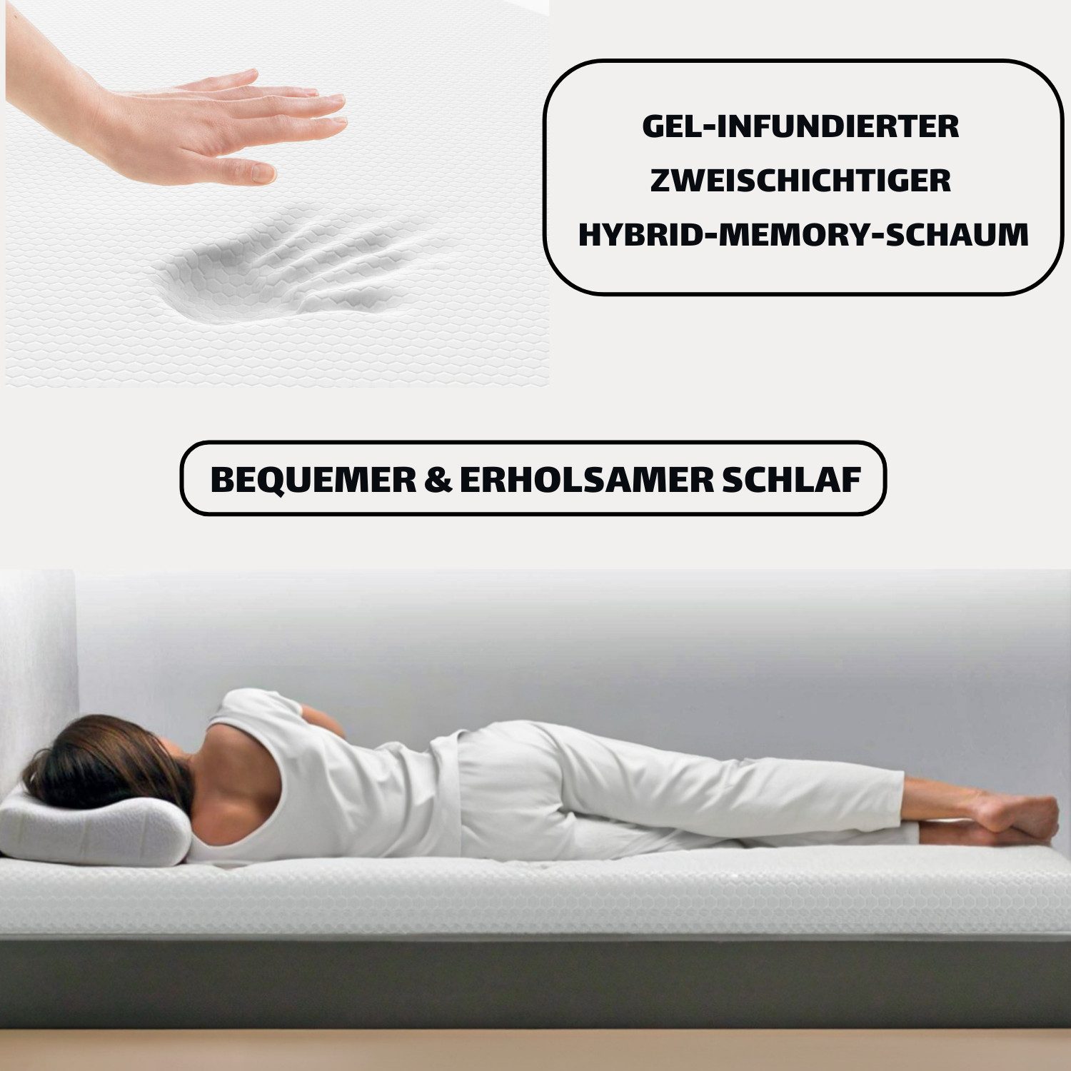 Adel Home Decor, Topper Gel-Memory Matratzentopper, H2/H3 mit Komfortschich günstig online kaufen
