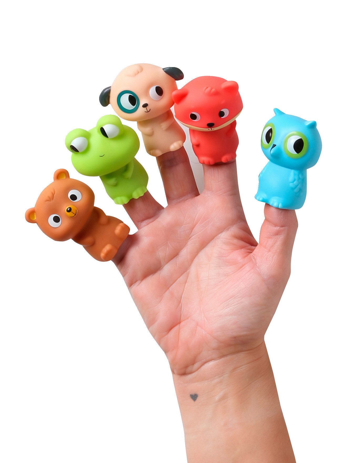 vertbaudet Badespielzeug 5er-Set Bade-Fingerpuppen Baby – Bild 2 von 2