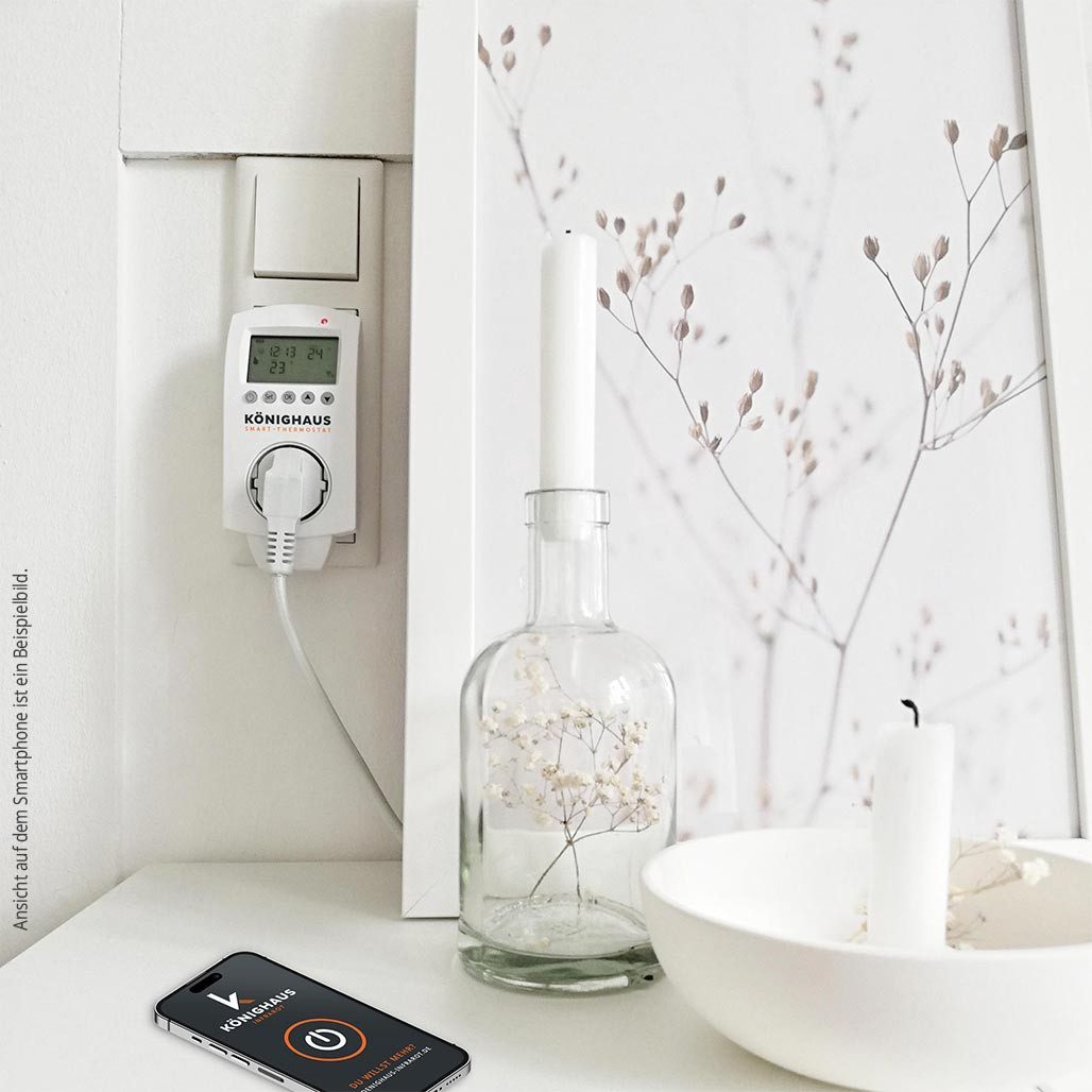 Könighaus Raumthermostat Smart Thermostat, max. 230 V, elektronisch, einfache Steuerung per App