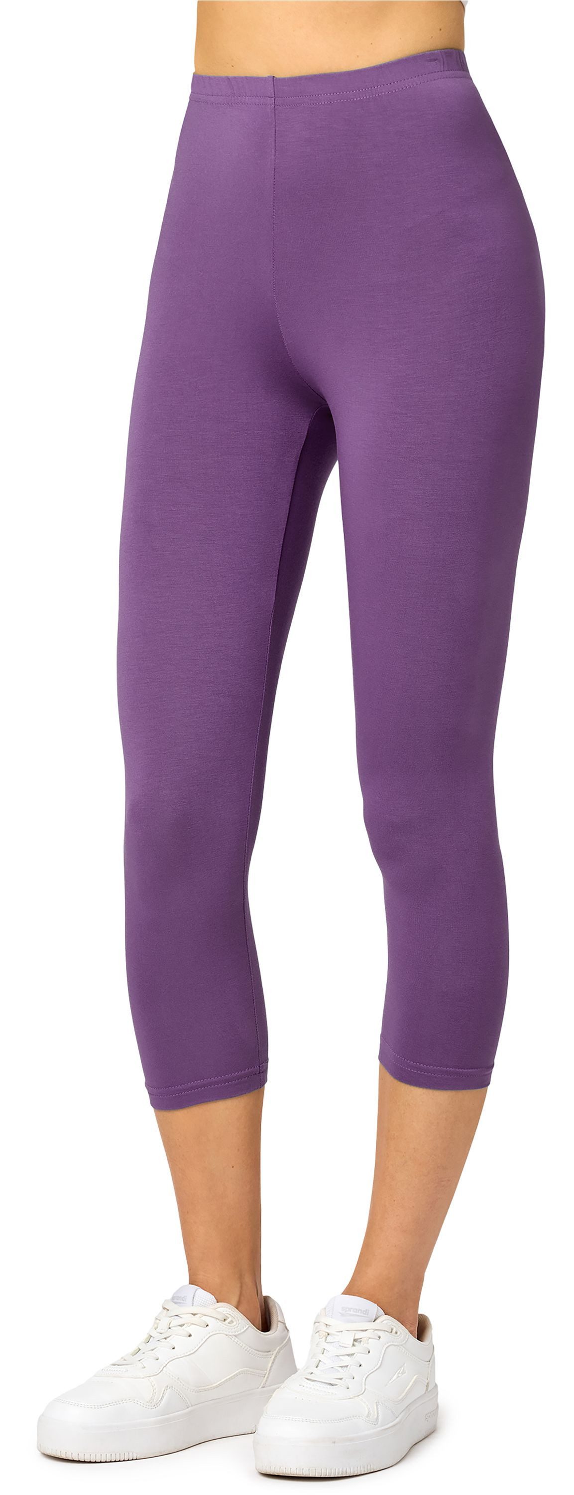 Merry Style Leggings Damen Frauen Caprihose 3/4 Hose MS10-144 (1-tlg) aus Viskose