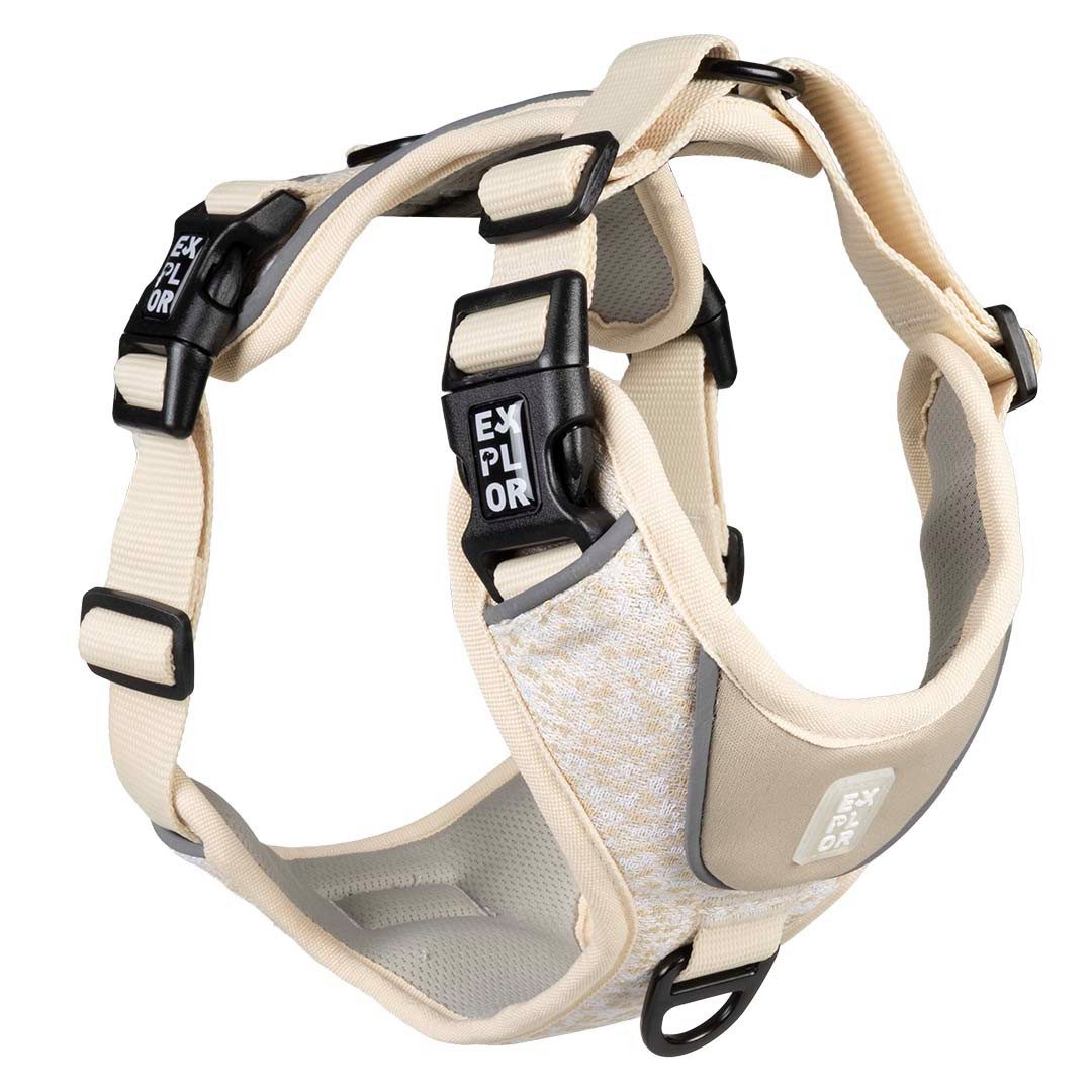 DUVO+ Hunde-Geschirr Duvoplus EXPLOR Ultimate Fit No-Pull-Geschirr - antique white Maße: M