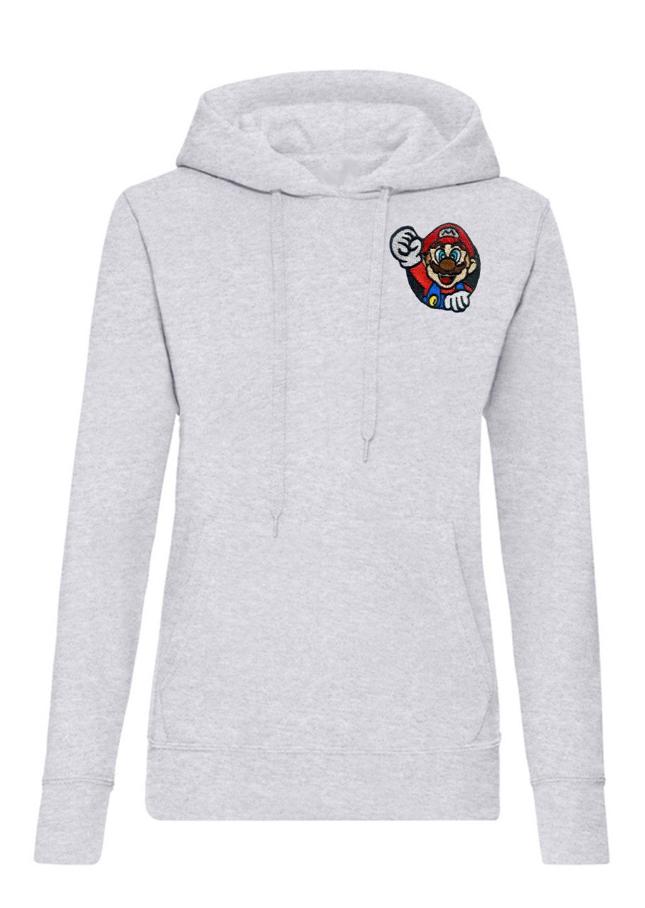 Hoodie Mario Hoodie Damen Kapuzenpullover Peach Daisy Yoshi Wario Patch Retro