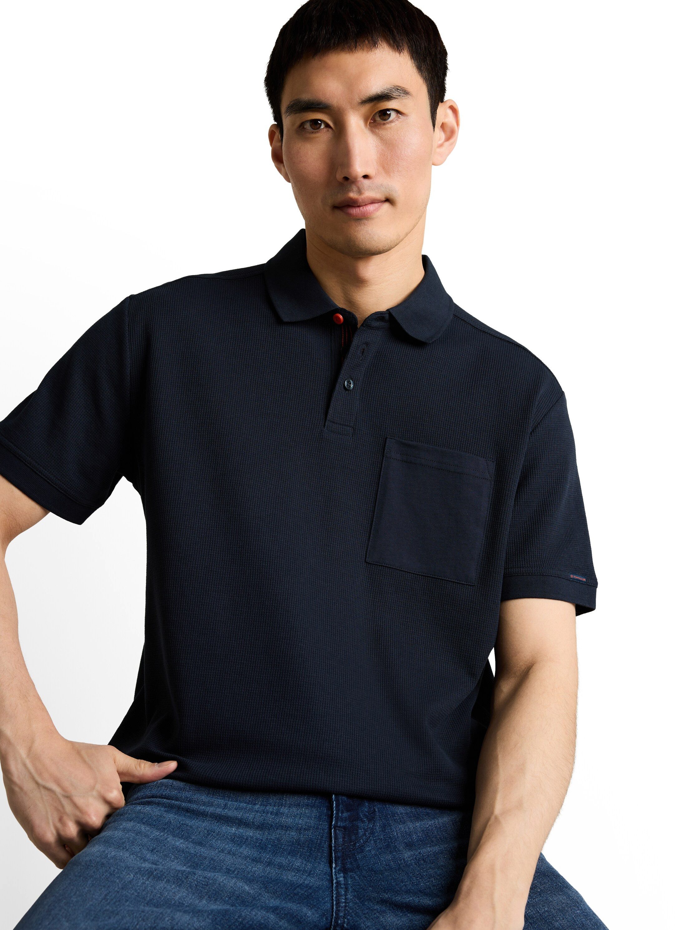 TOM TAILOR Poloshirt Sommer-Poloshirt mit Knopfleiste – Bild 2 von 5