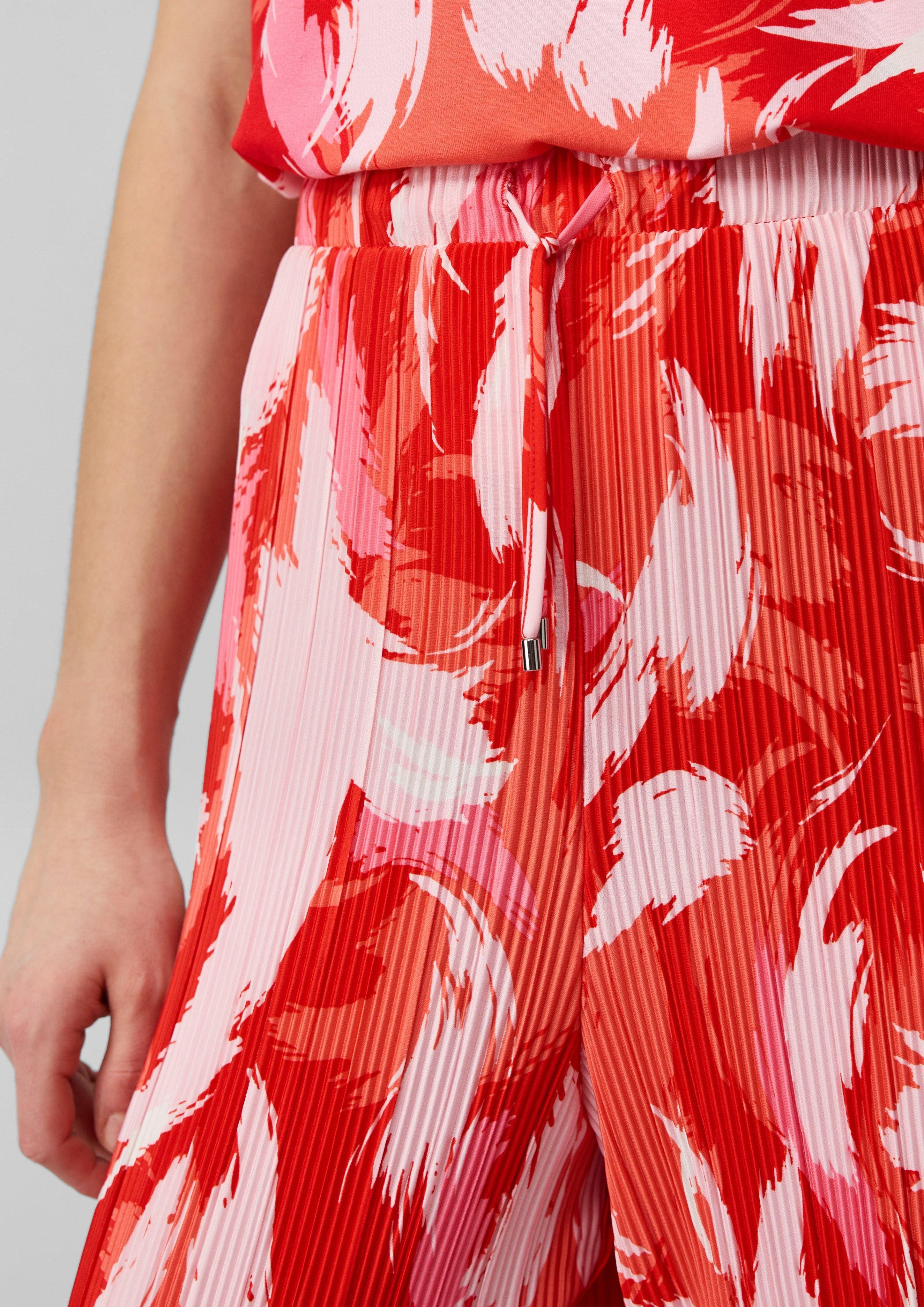 s.Oliver Stoffhose Plissierte Wide-Leg-Hose im Relaxed günstig online kaufen