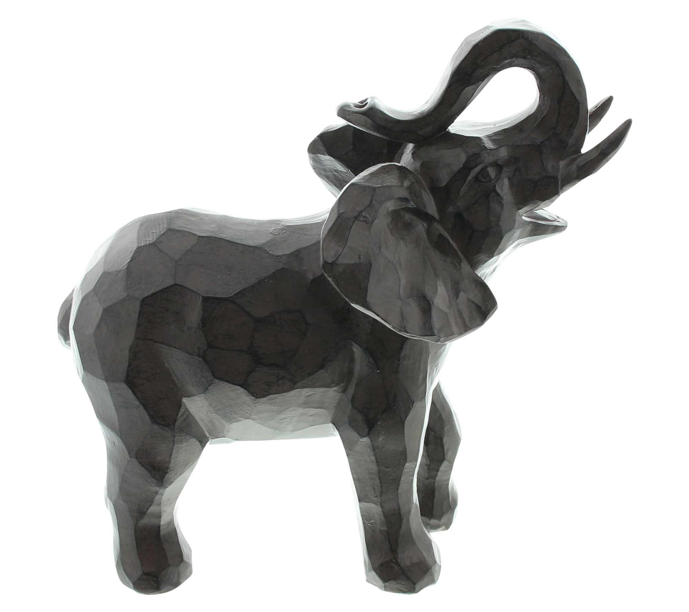 Dekofigur Dekofigur Elefant Polyresin braun 24cm – Tierfigur Afrika