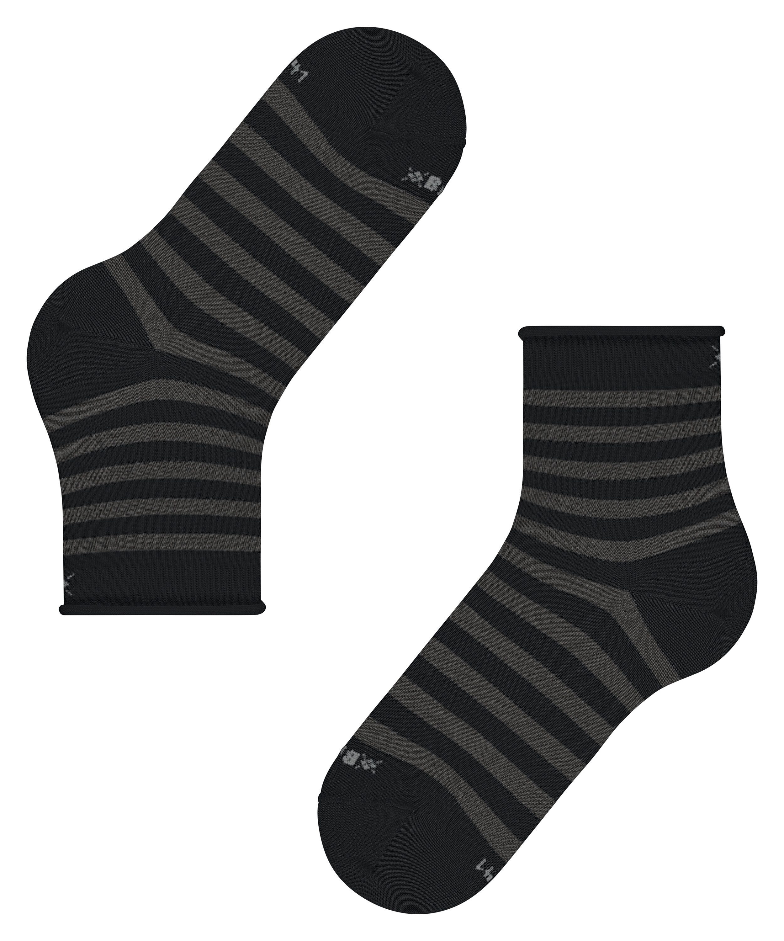 Burlington Kurzsocken Swansea Einheitsgröße 36-41, modernes Streifenmuster, Rollbündchen – Bild 5 von 5