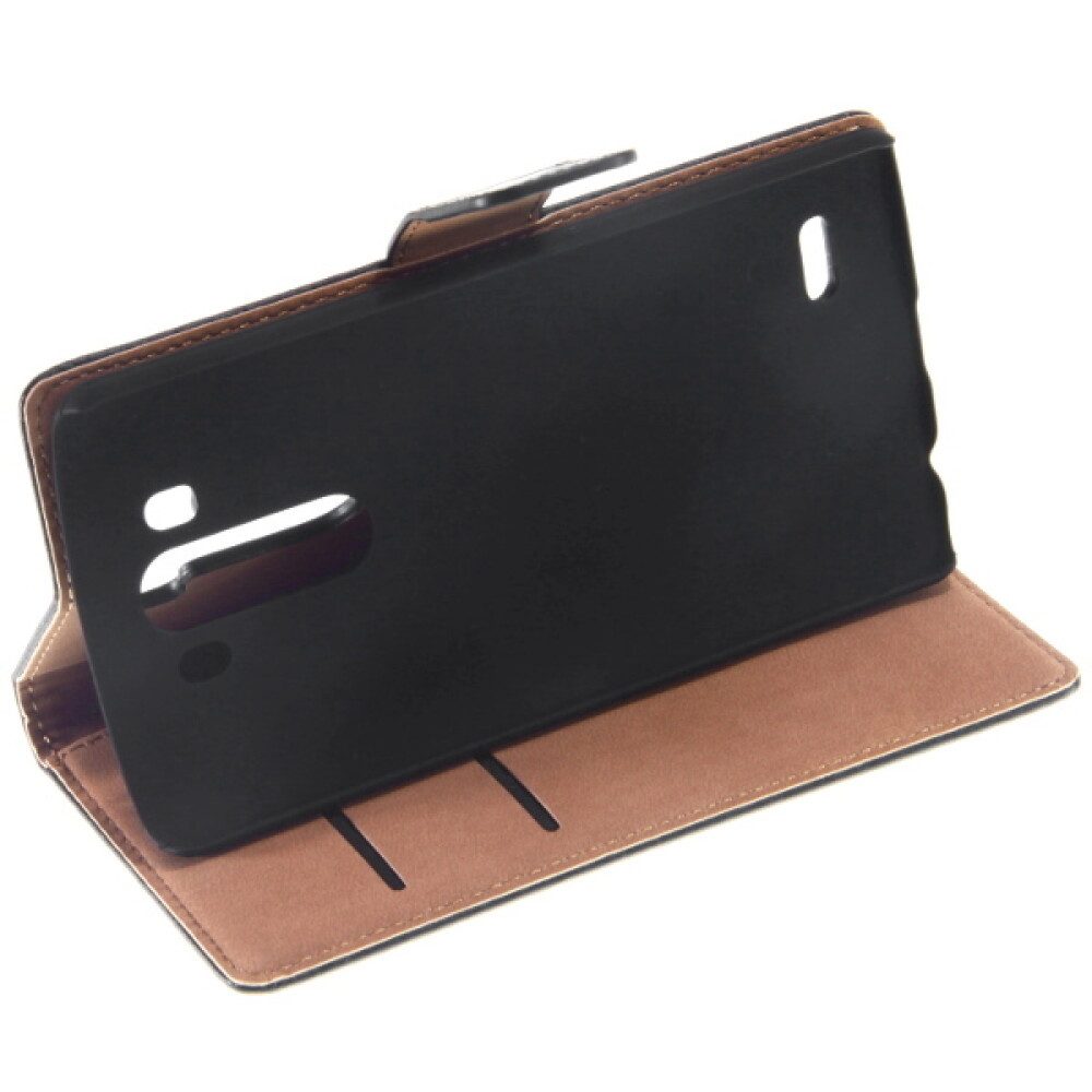Handytasche Leder Handyhülle für LG G3 Schwarz 4250710554010 (Book Cover)