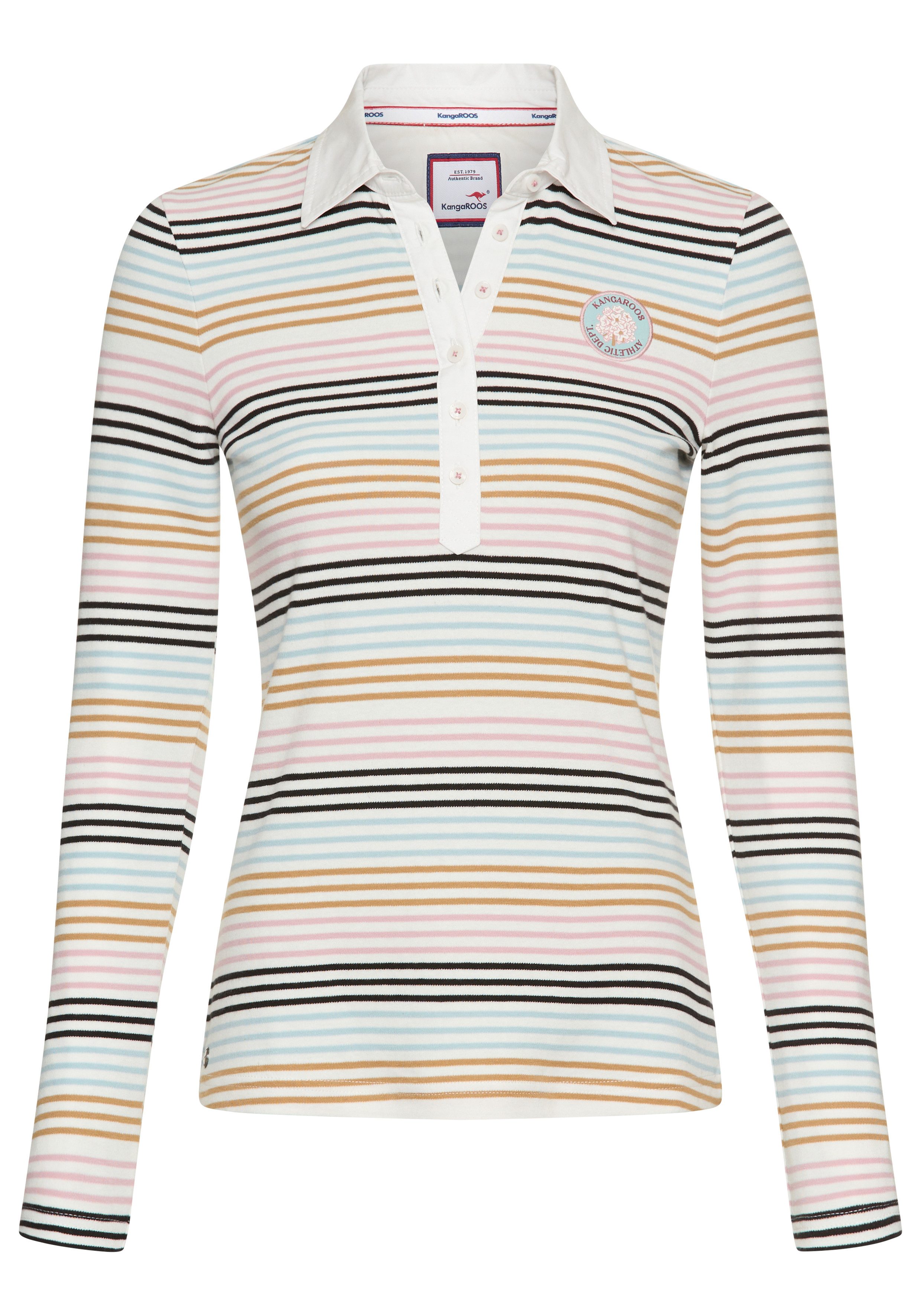 KangaROOS Poloshirt mit Polokragen, lässig geschnittene Passform, aus Interlock-Material. Reduzierter Preis € 32,99. Unverbindliche Preisempfehlung € 39,99, (€ 32,99 pro 1 Stk)