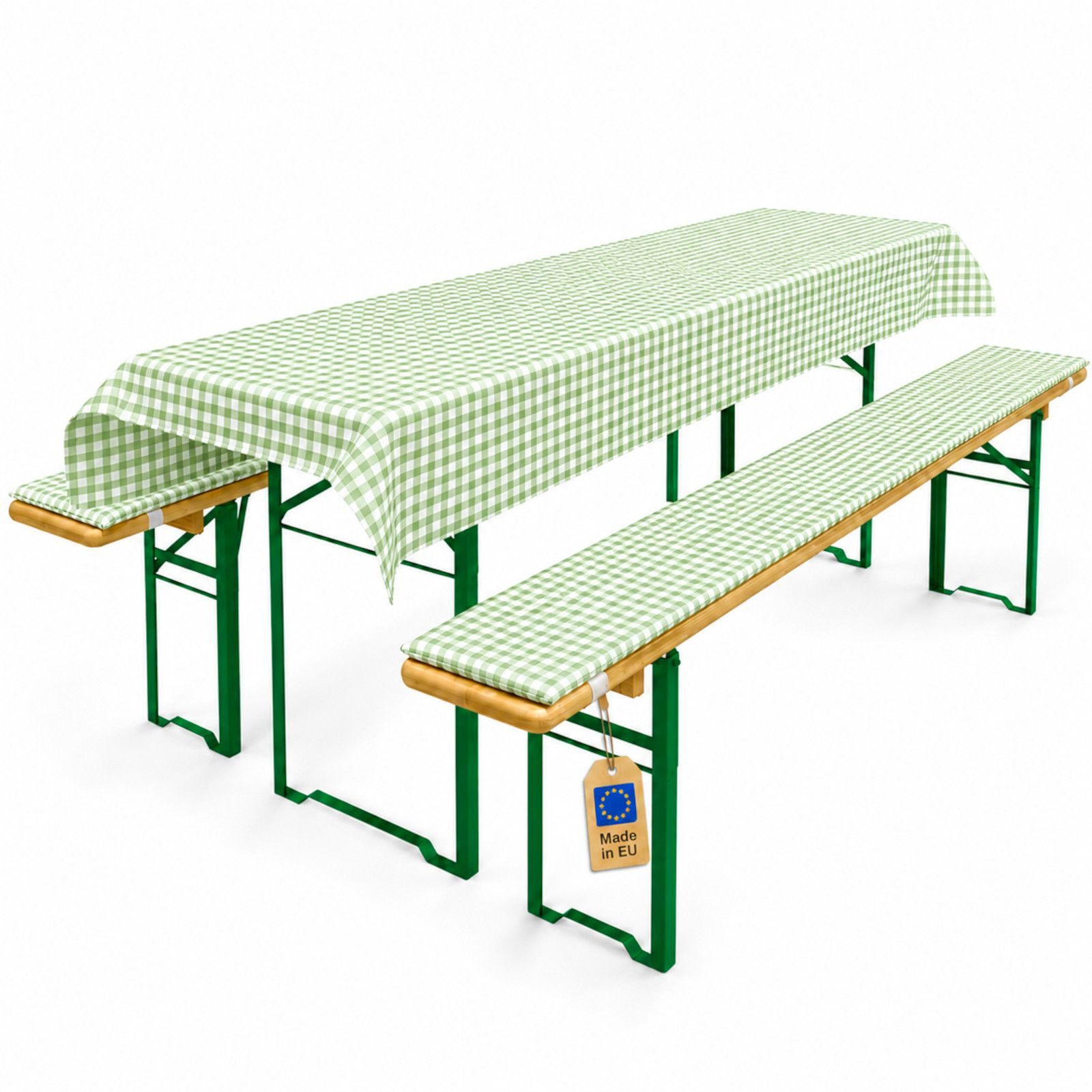 BURI Bankauflage Auflagen Garnitur Bierbankauflage Auflagenset 3tlg Tischdecke 240x90