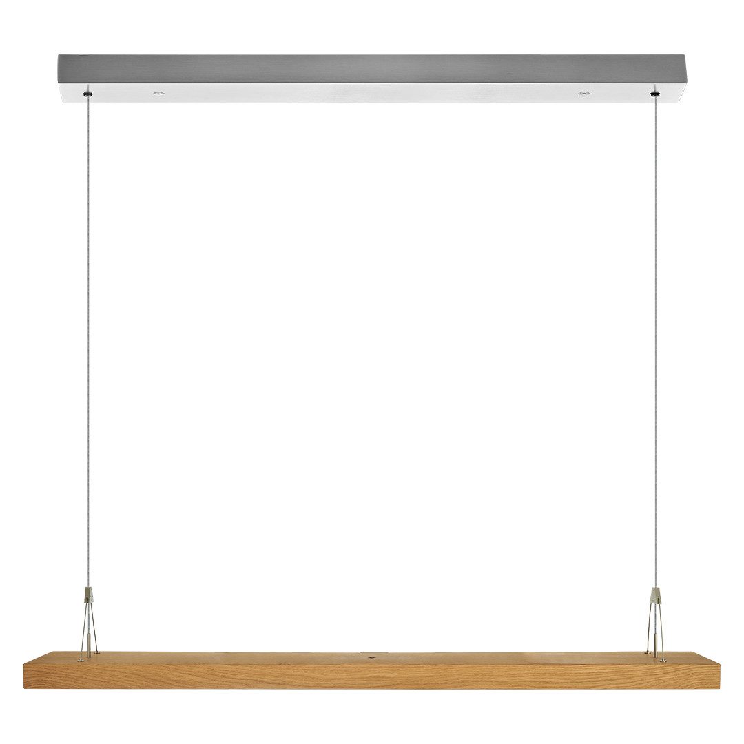 HerzBlut LED-Hängeleuchte Friso LED, Alu LED-Leiste Acryl, satiniert, wechselbar