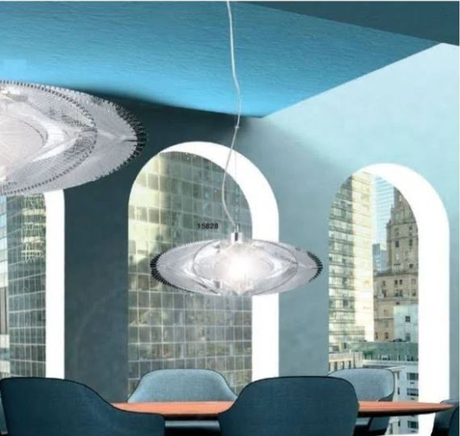 GLOBO LIGHTING Hängeleuchte Hängeleuchte Esszimmer Pendelleuchte Wohnzimmer Hängelampe chrom 15828