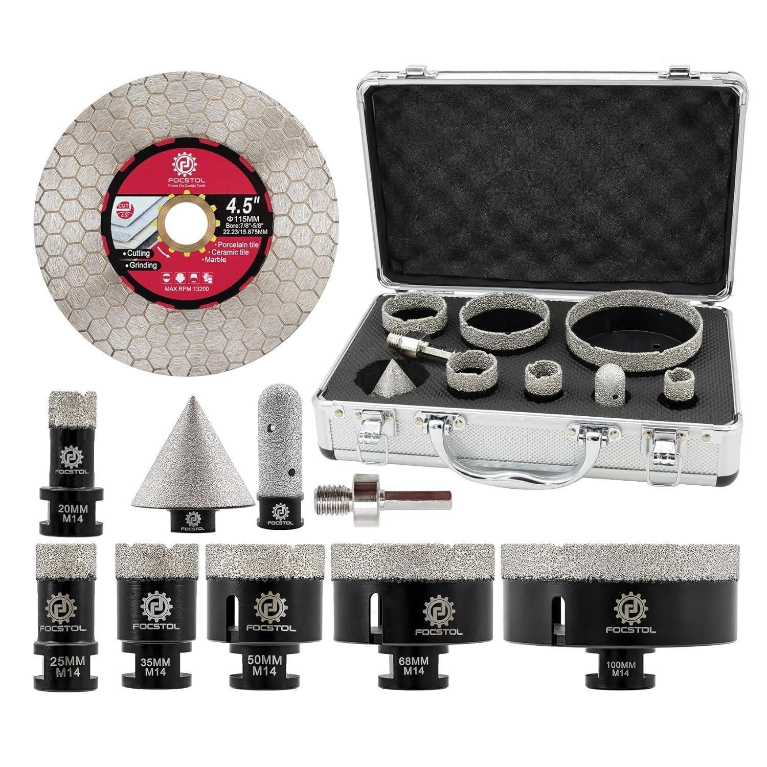 LuxusKollektion Fliesenbohrer Fliesenbohrer Diamant Bohrkronen Keramik Marmor 10tlg SET7