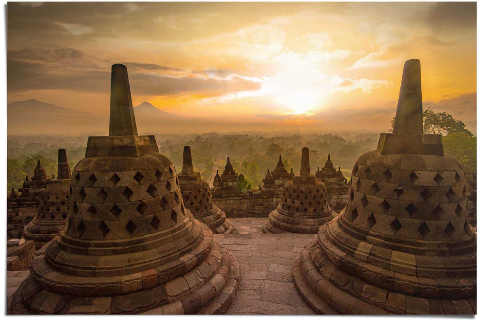 Günstiger beliebter neuer Artikel Reinders! Poster Stupas Borobudur