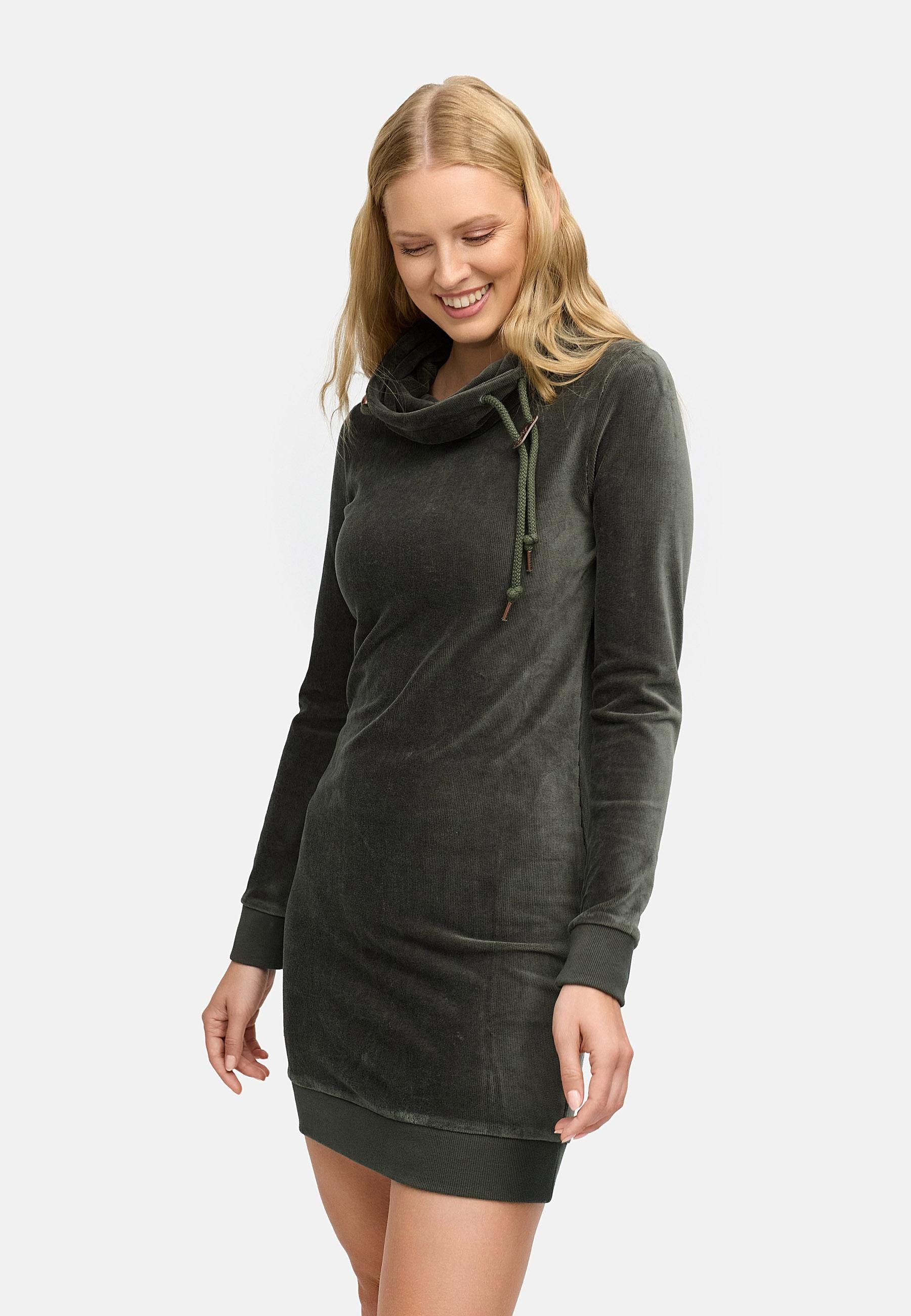 Ragwear Sweatkleid Chloe Velvet stylisches Langarmkleid in Samtoptik