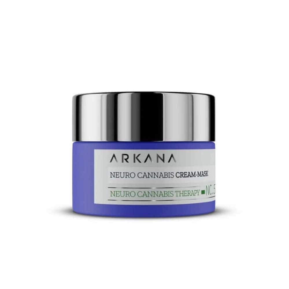 Arkana Gesichtsmaske Neuro Cannabis Cream-Mask 50ml, Mit Cannabis-Stammzellen, Hanföl und Mohnöl