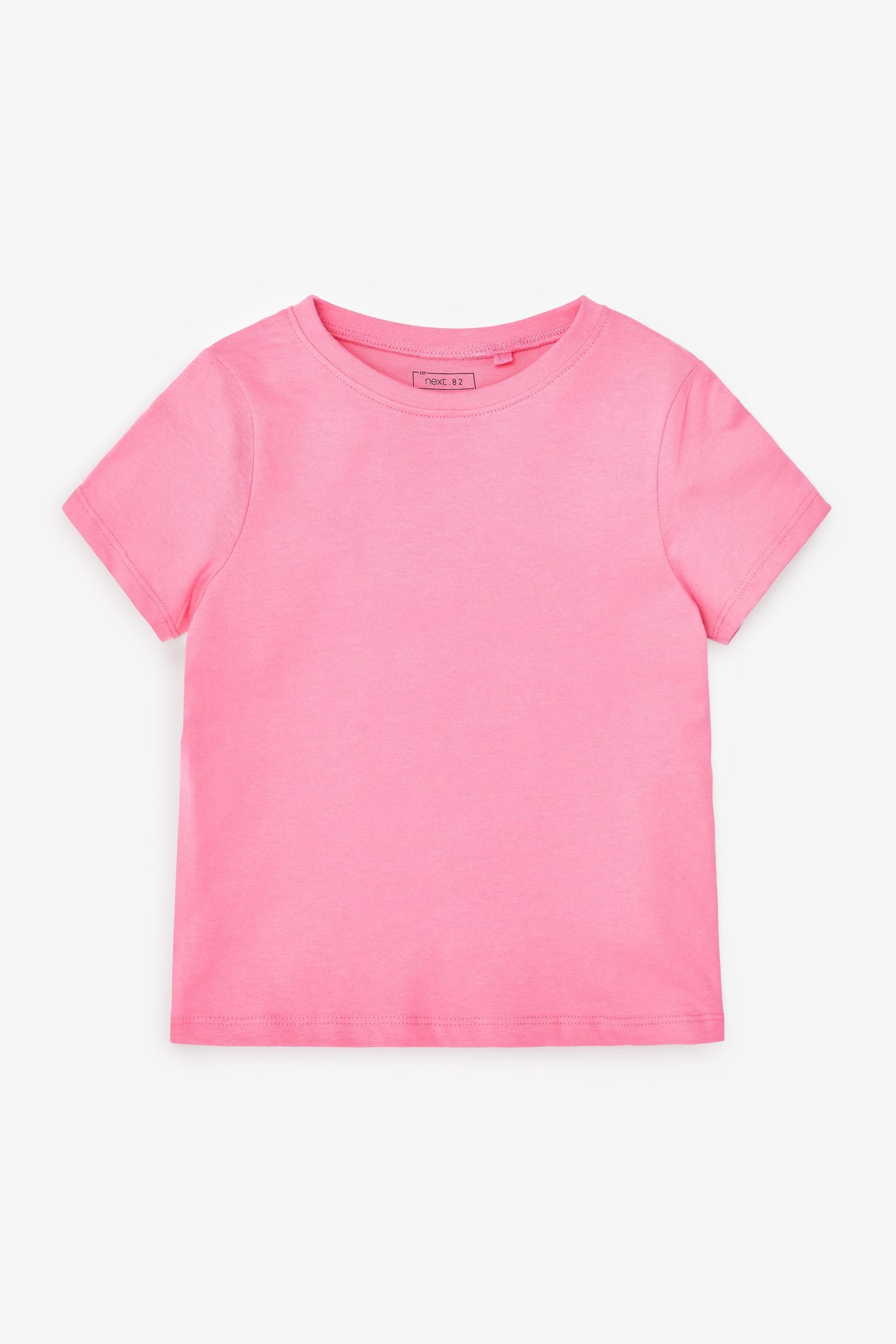 Next T-Shirt Regular Fit T-Shirt aus reiner (1-tlg) Pink/Pink