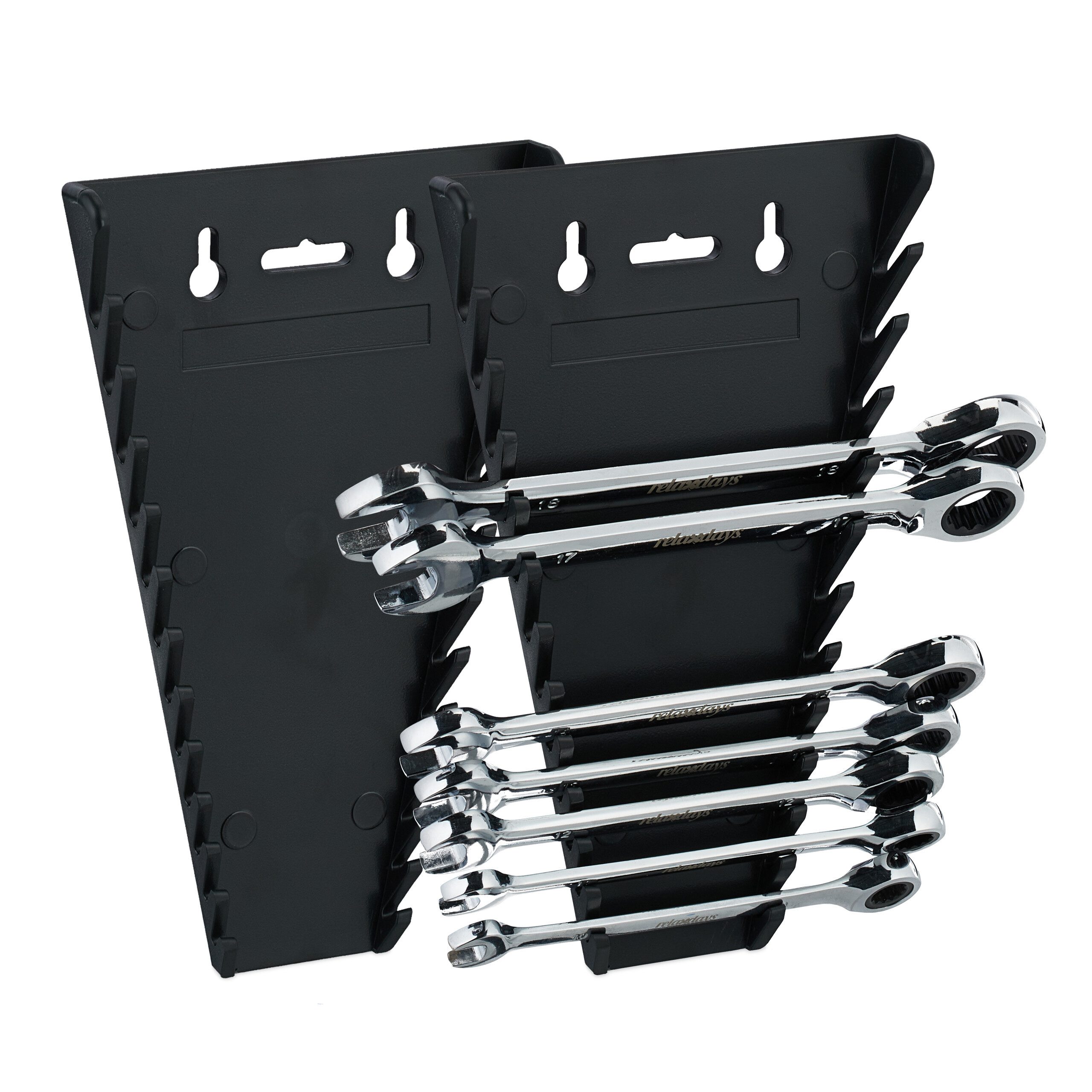 relaxdays Maulschlüssel Halter magnetisch 2er Set