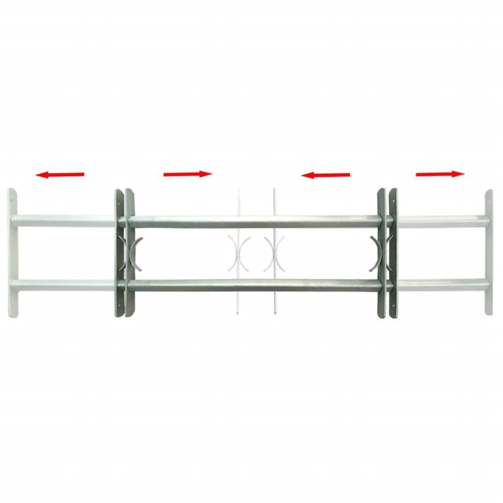 vidaXL Fenster Fenstergitter Verstellbar für Fenster Verzinkter Stahl 300mm Höhe