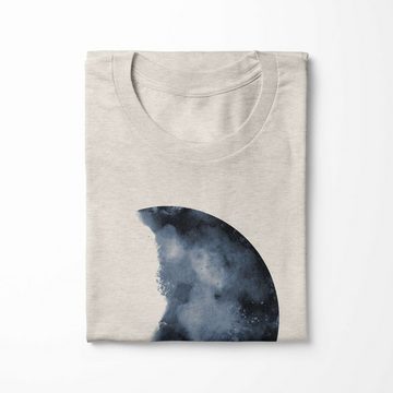 Sinus Art T-Shirt Herren Shirt 100% gekämmte Bio-Baumwolle T-Shirt Halbmond Motiv Nachhaltig Ökomode aus erneuerbaren (1-tlg)