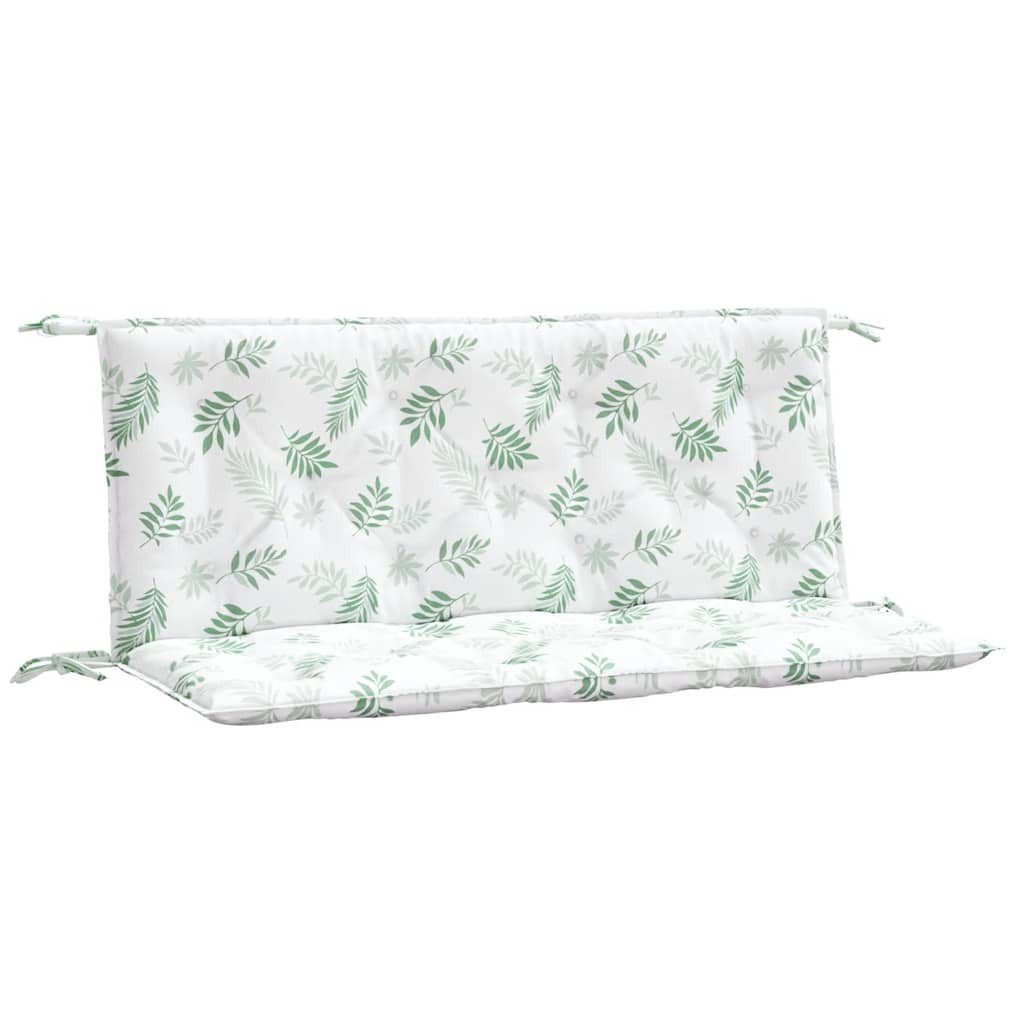 vidaXL Sitzauflage Gartenbank-Auflagen 2 Stk. Blattmuster günstig online kaufen
