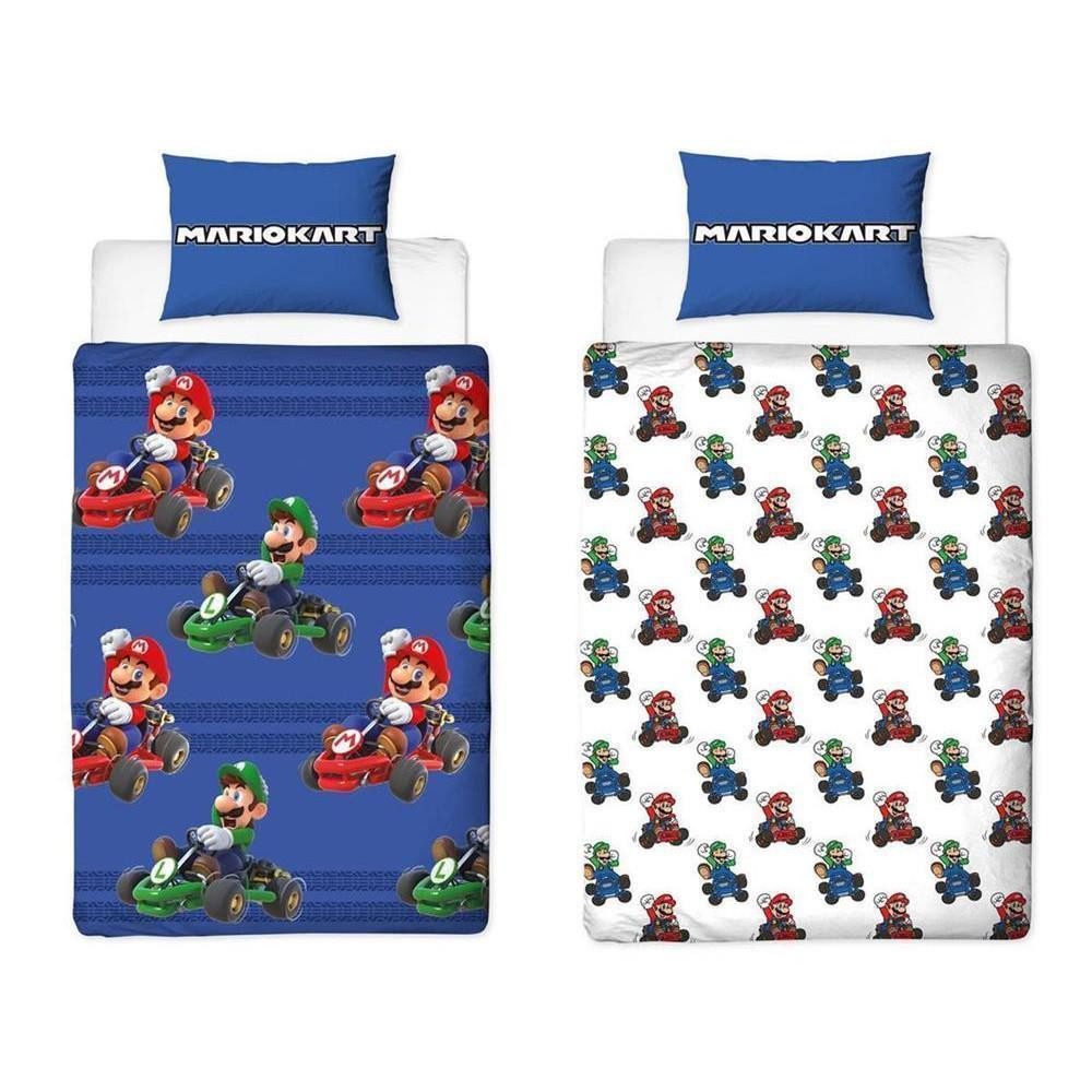 Mario Kart Постільна білизна Mario Kart Постільна білизна „Racing“ 140x200 + 60x70, 100 % Polyester, Druck, 2 teilig