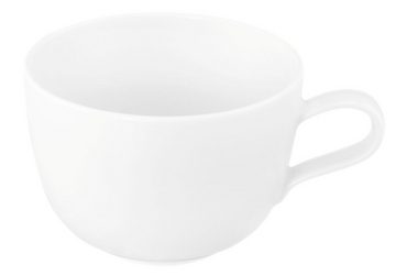 Seltmann Weiden Latte-Macchiato-Glas Liberty weiss uni Milchkaffeeobertasse 0,38 l, Porzellan