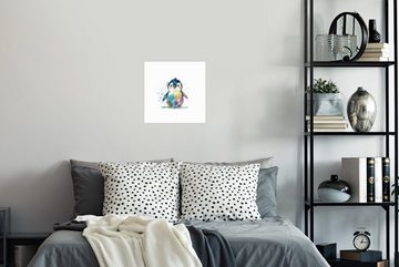 MuchoWow Wandsticker Pinguin - Regenbogen - Aquarell - Tiere - Kinder (1 St), Wandaufkleber, Wandtattoo, Selbstklebend, Wohnzimmer, Schlafzimmer