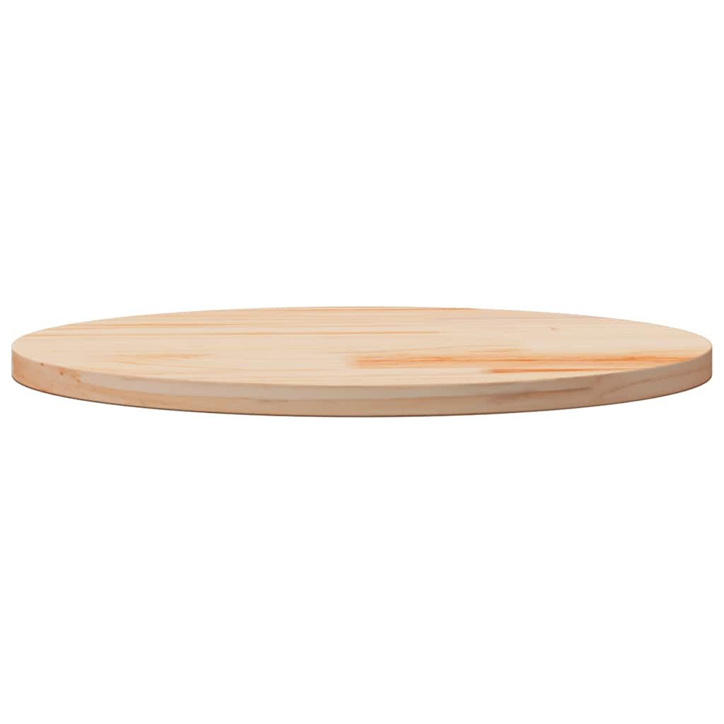 furnicato Tischplatte Runde aus massivem Kiefernholz Ø70 x 2,5 cm natur (1 St), Unbehandelte Platte als Esstisch oder Beistelltisch für den Garten