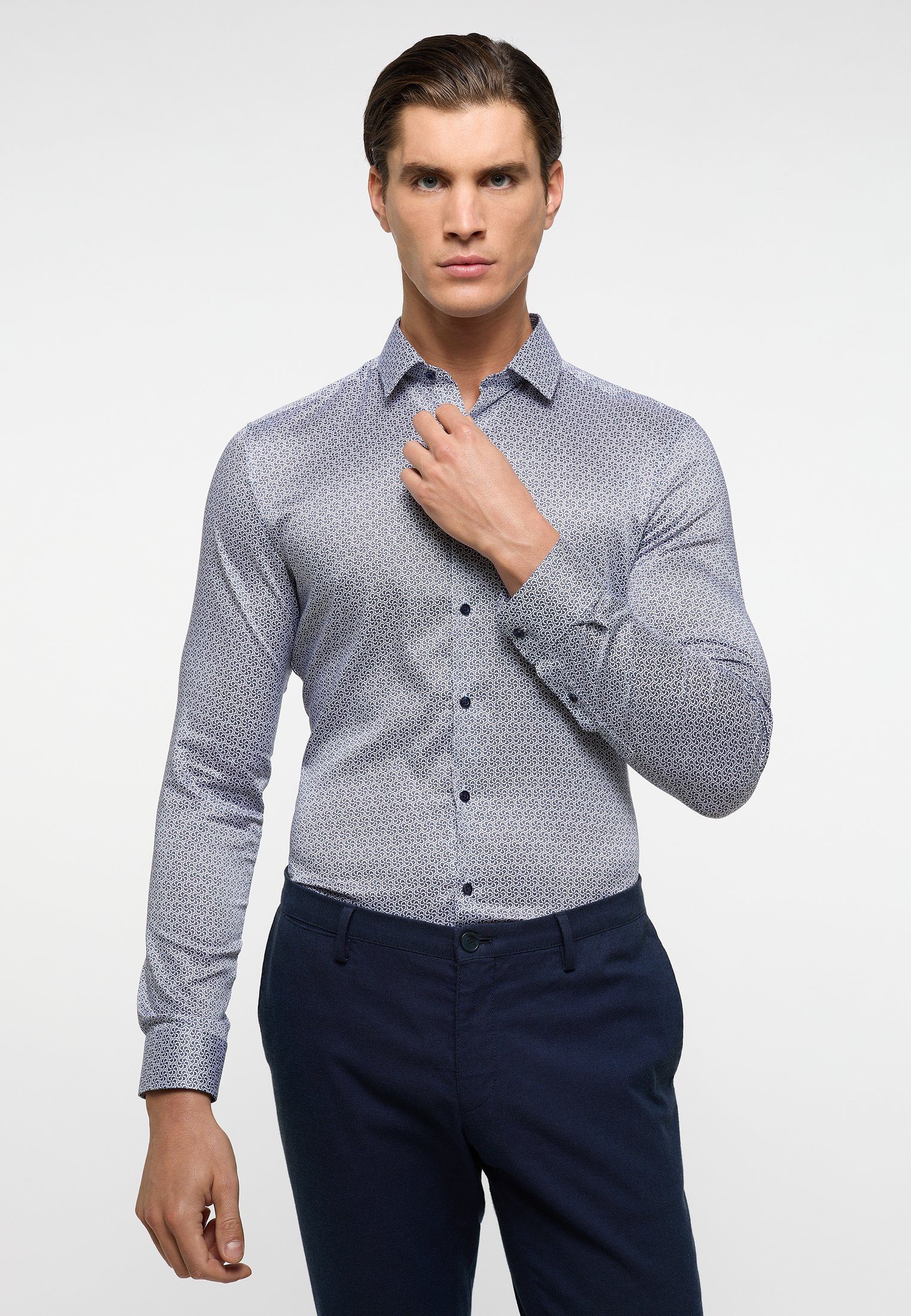 Eterna Langarmhemd SUPER SLIM EASY IRON (bügelleicht)