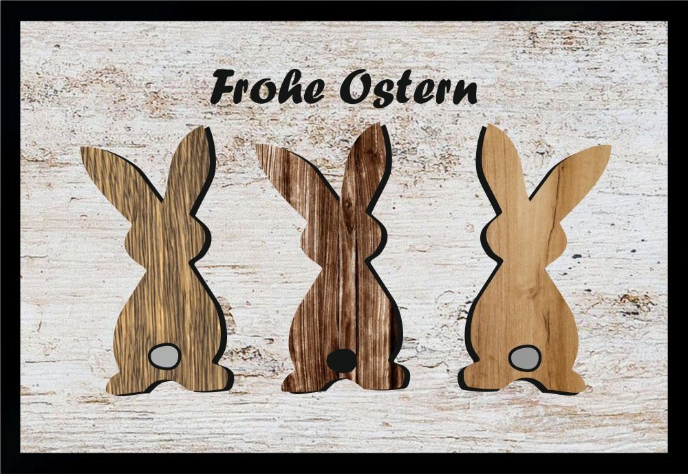 Fußmatte Schmutzfangmatte Frohe Ostern F372, Ladreas, 60x40