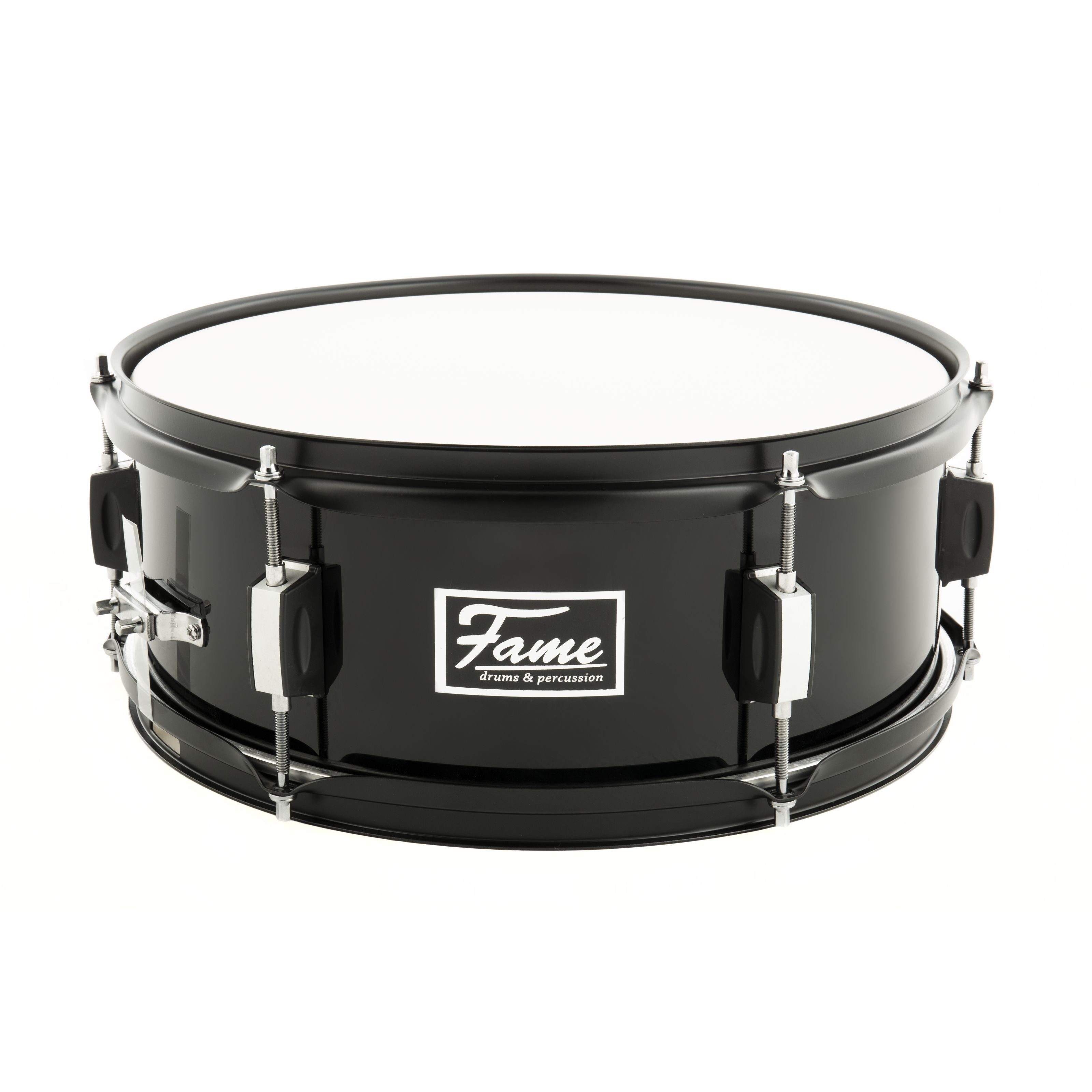 FAME Snare Drum,First Step Snare Drum 14"x55" Piano Black Hochwertiges Mischholz Aluminium-Hardware Robuste Stahlspannreifen Ideal für Schlagzeug-Anfänger", Барабаны, Snare Drums, First Step Snare Drum, Schlagzeug-Anfänger, Hochwertiges Mischholz