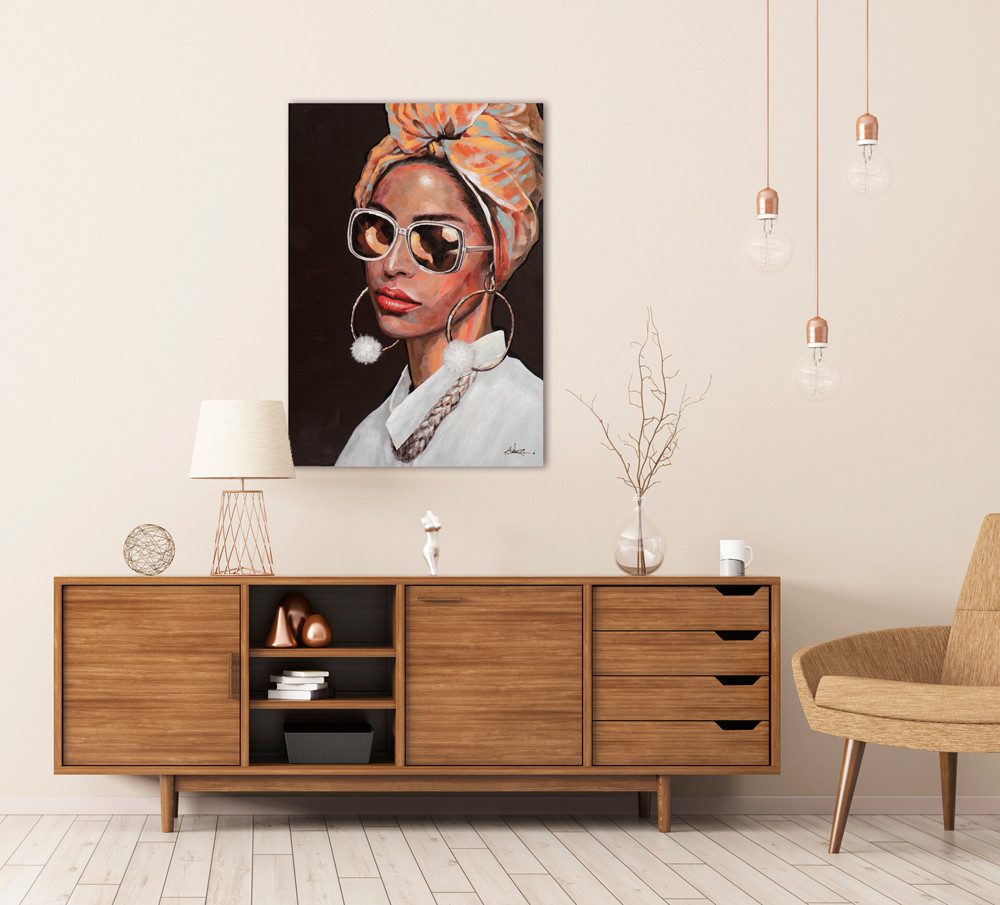 ArtUniverse Gemälde Leinwandbild Moderne Schöne 70 x 100 cm, Menschenmotiv