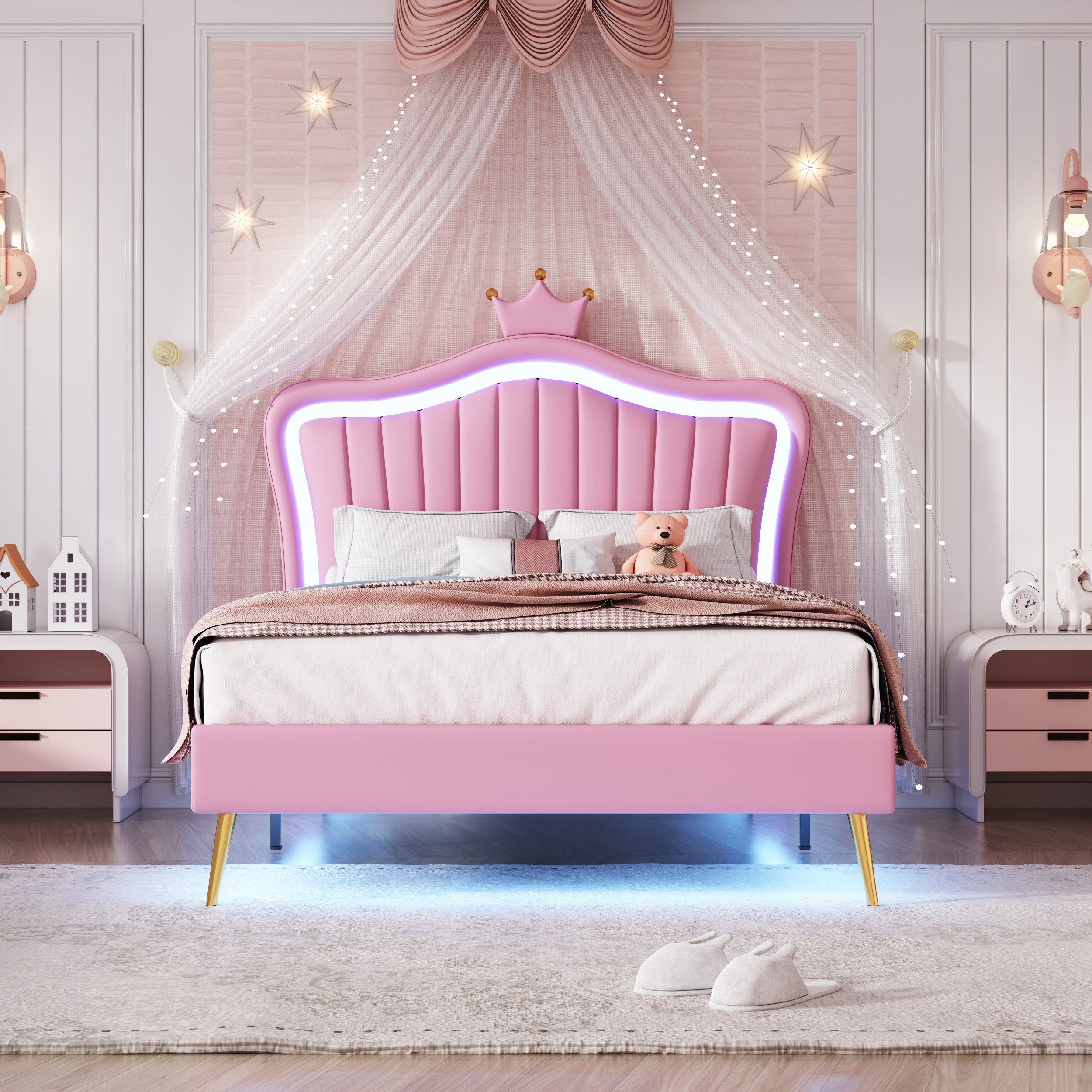 OKWISH Bett Kinderbett Polsterbet Gästebett (mit günstig online kaufen